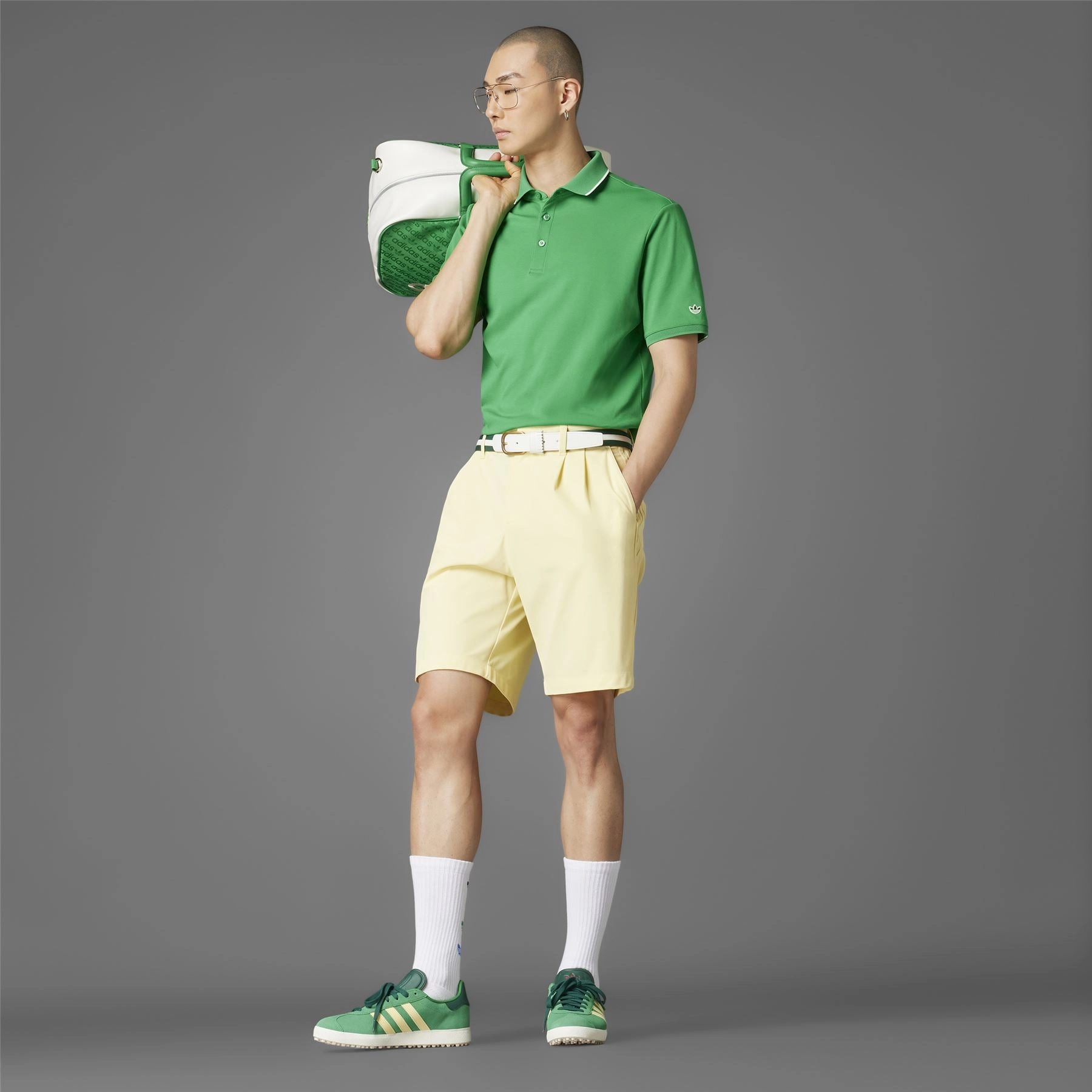 Twistknit Pleated Shorts Yellow Adidas Men's Apparel