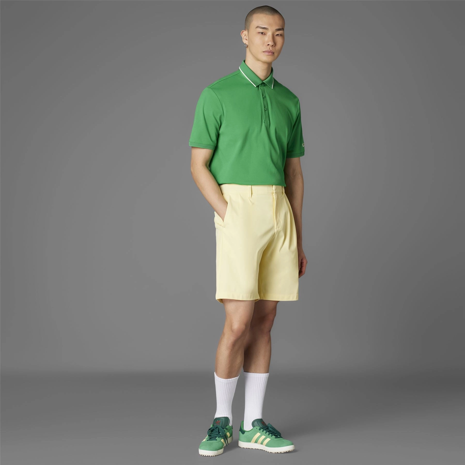 Twistknit Pleated Shorts Yellow Adidas Men's Apparel