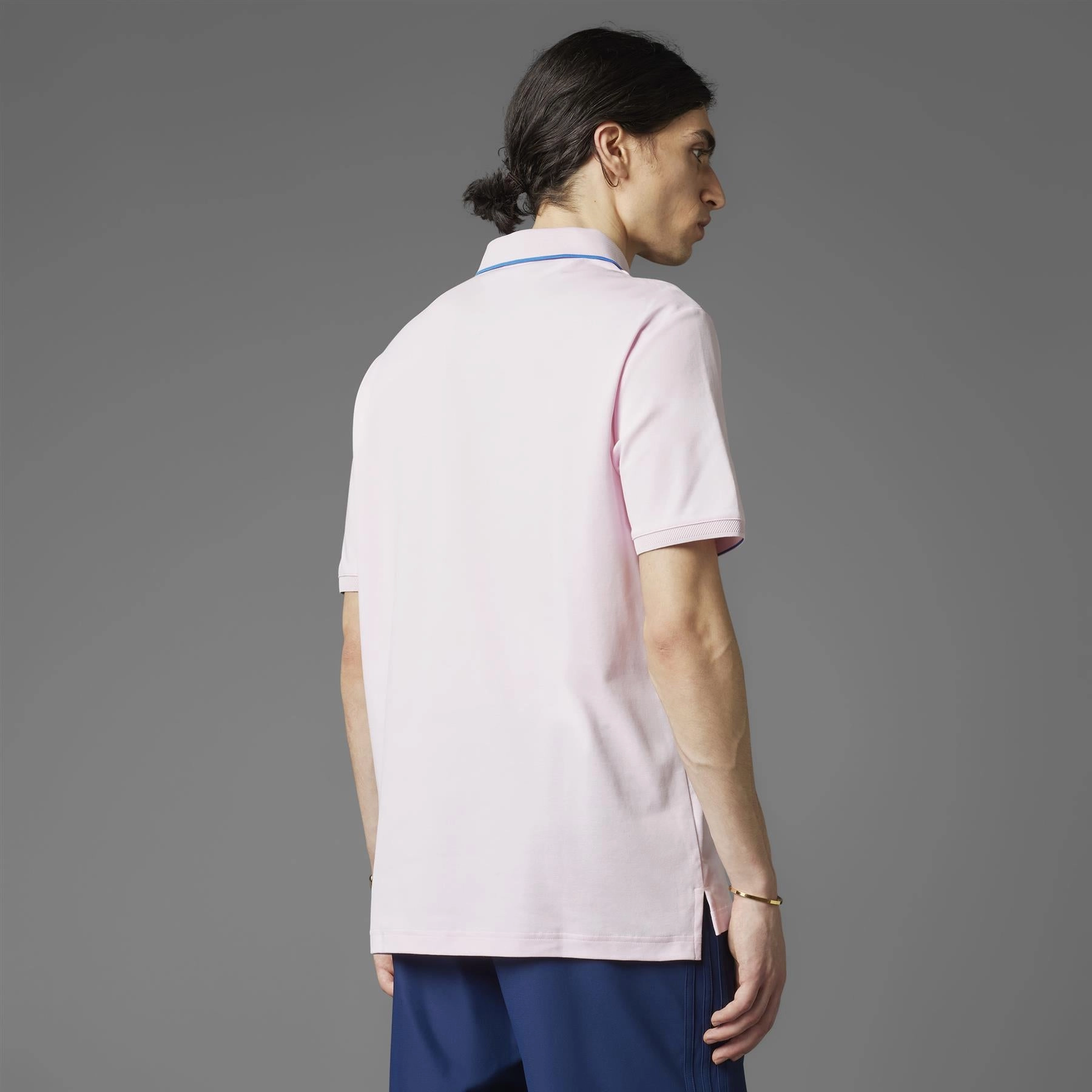Twistknit Trefoil Polo Clear Pink Adidas Men's Apparel