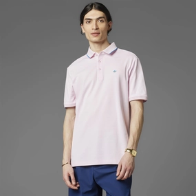 Twistknit Trefoil Polo Clear Pink Adidas sportswear for men