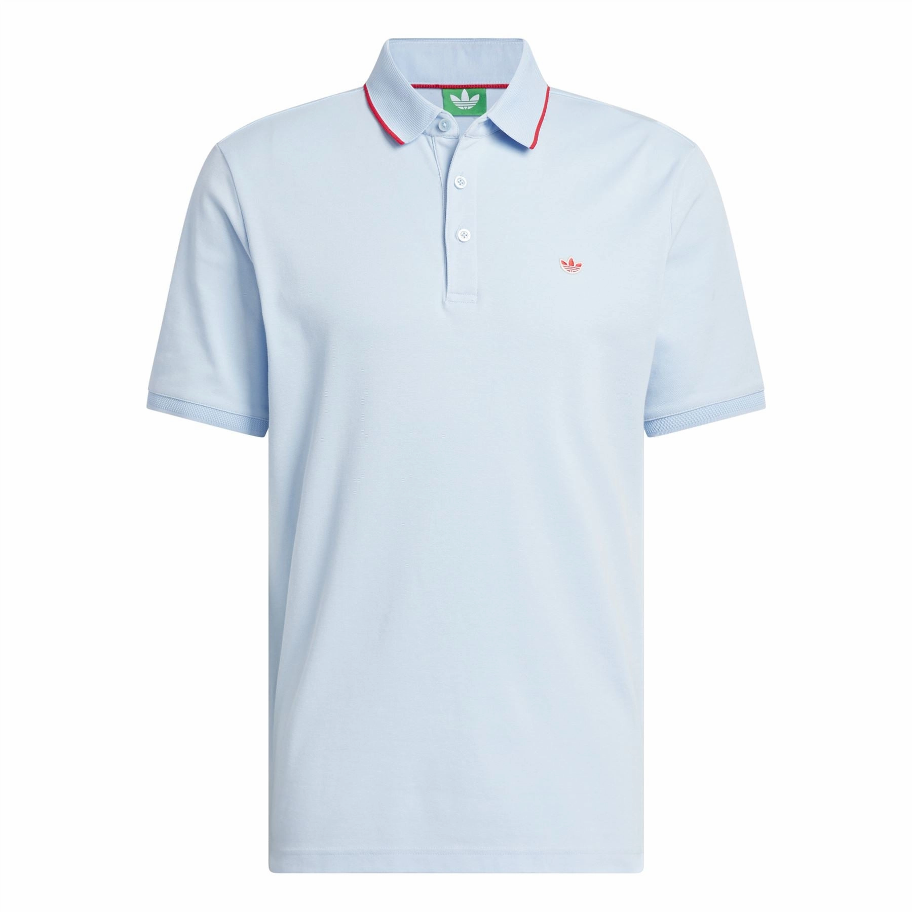 Twistknit Trefoil Polo Clear Sky Adidas Men's Apparel