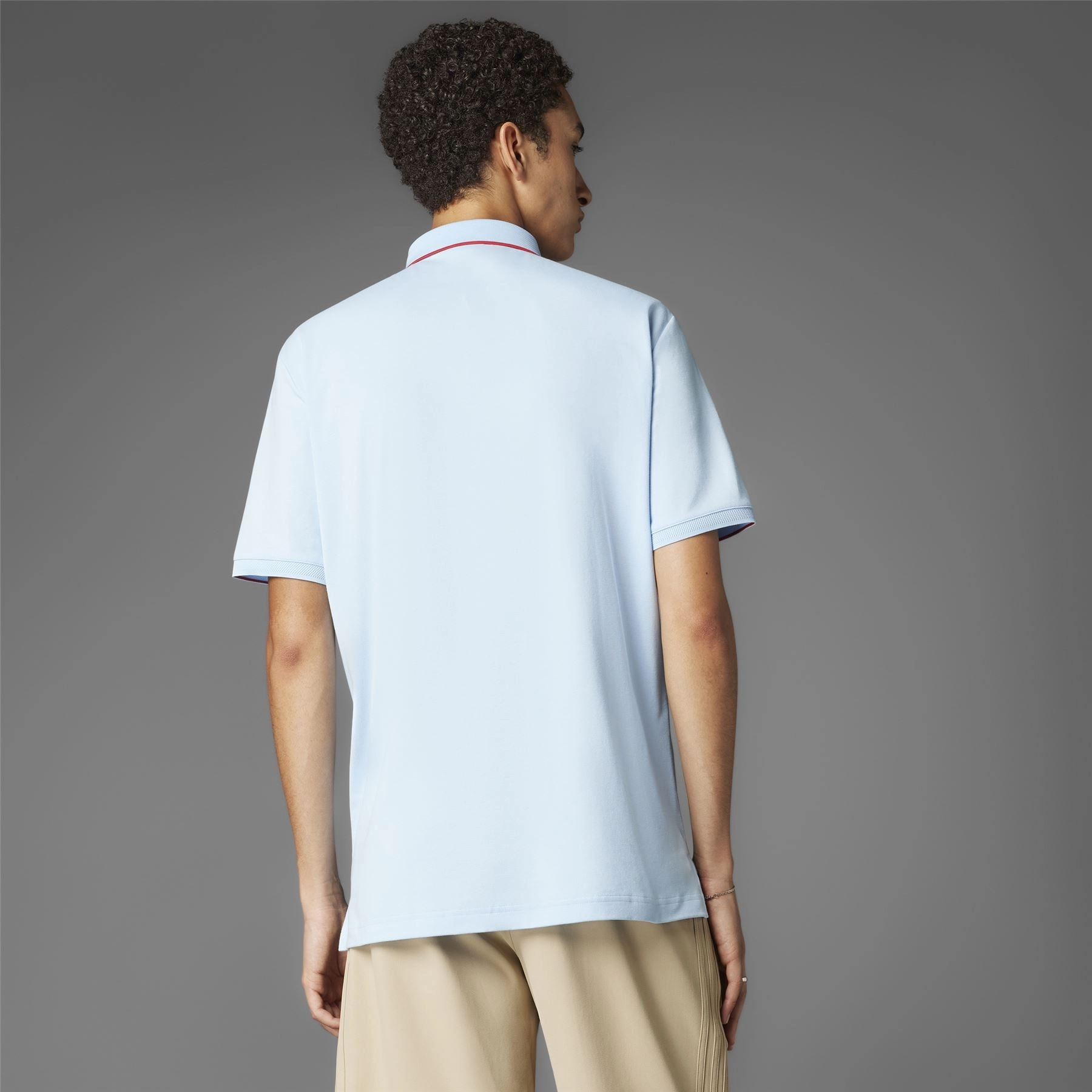 Twistknit Trefoil Polo Clear Sky Adidas Men's Apparel