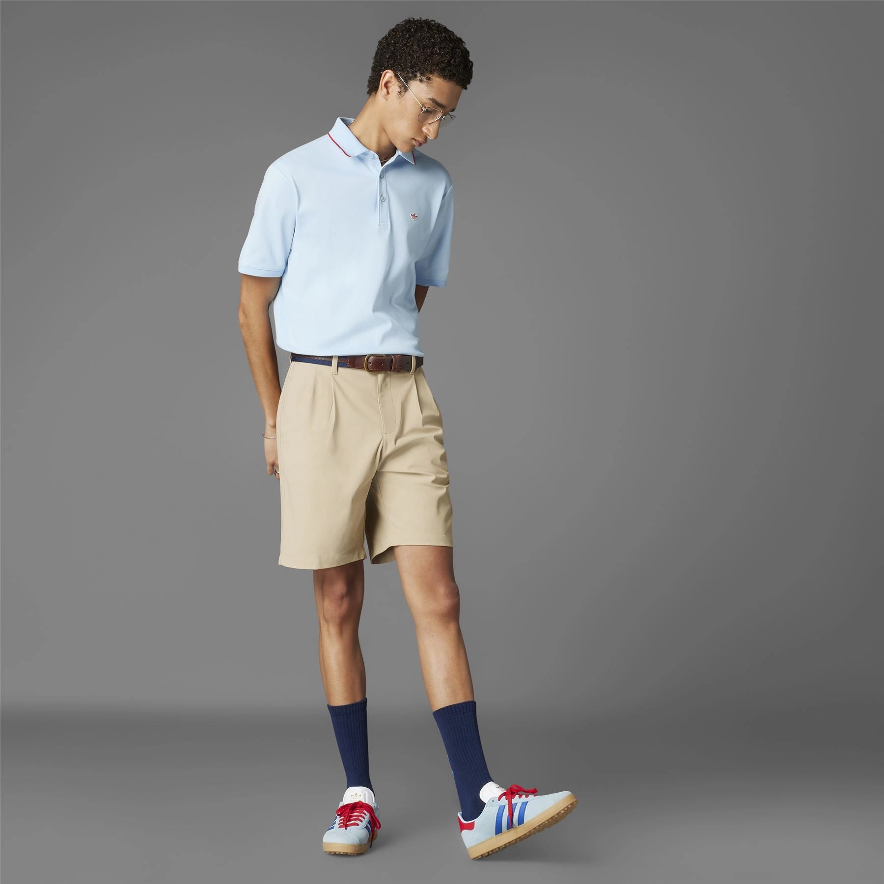 Twistknit Trefoil Polo Clear Sky Adidas Men's Apparel