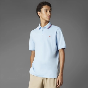Twistknit Trefoil Polo Clear Sky Adidas sportswear for men