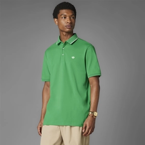 Twistknit Trefoil Polo Green Adidas sportswear for men