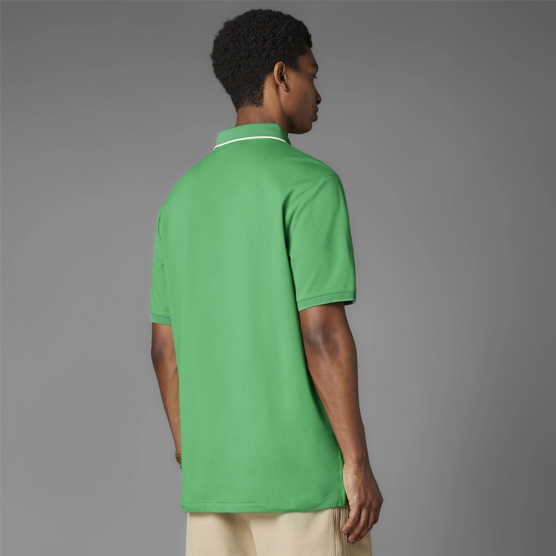 Twistknit Trefoil Polo Green Adidas Men's Apparel