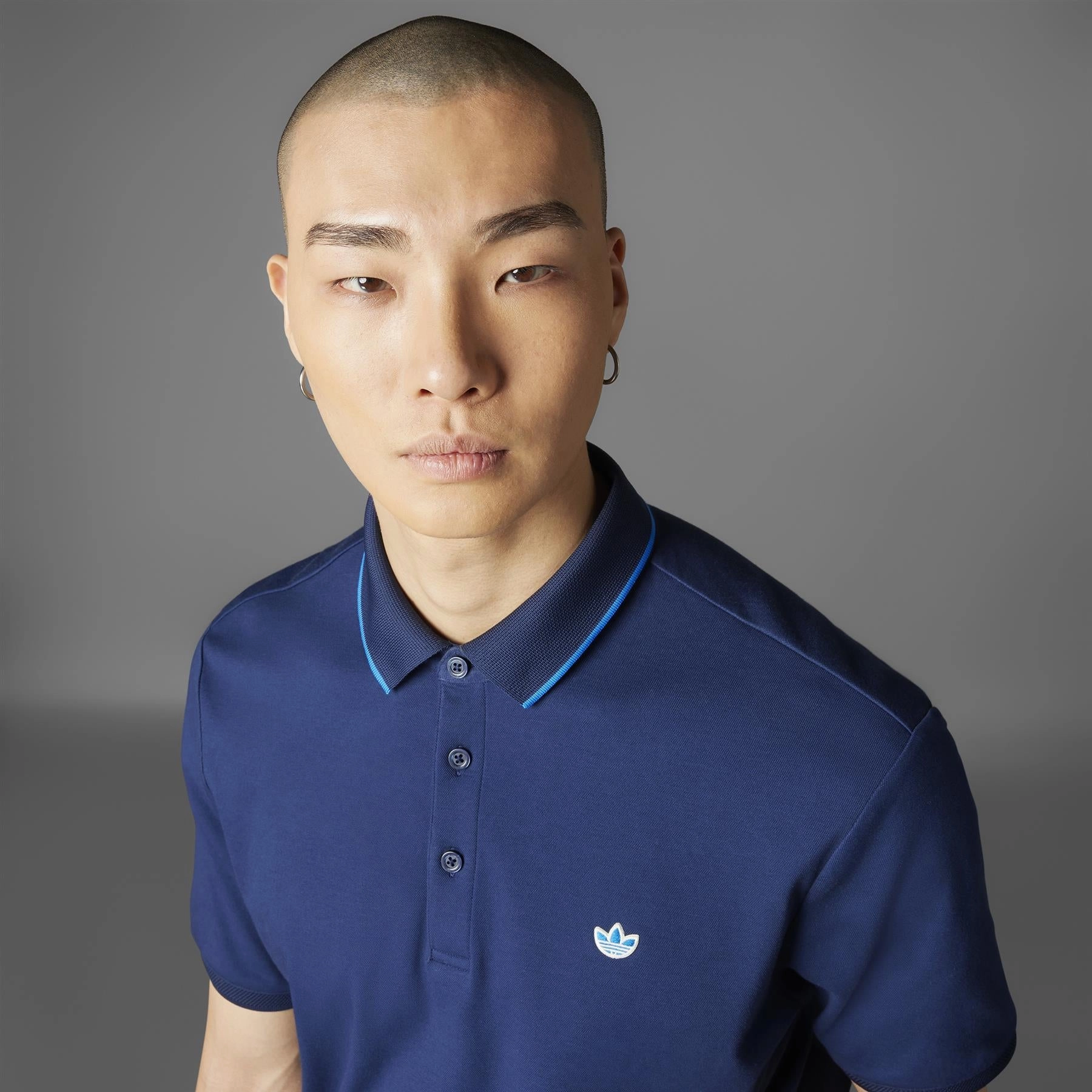 Twistknit Trefoil Polo Night Indigo Adidas Men's Apparel