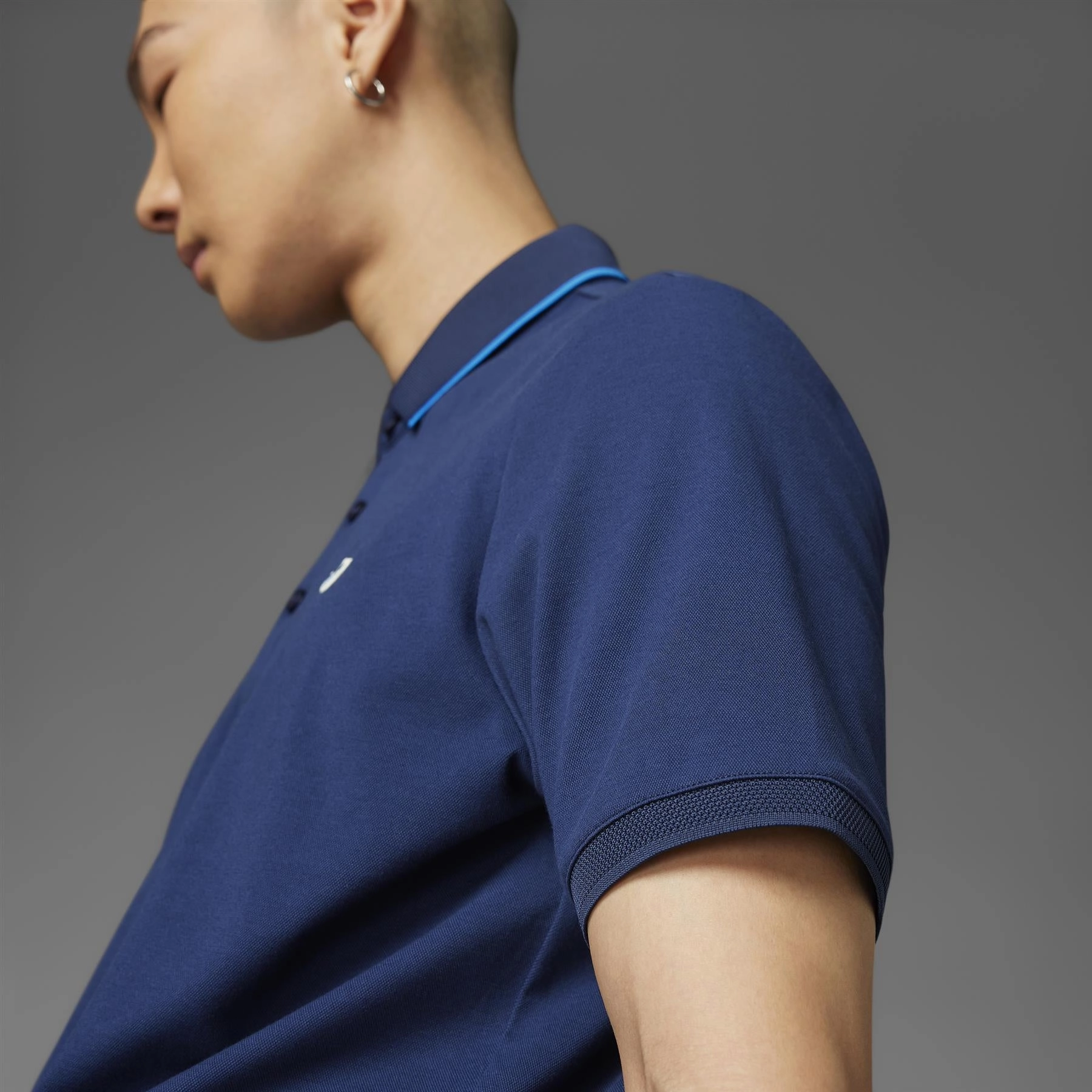 Twistknit Trefoil Polo Night Indigo Adidas Men's Apparel