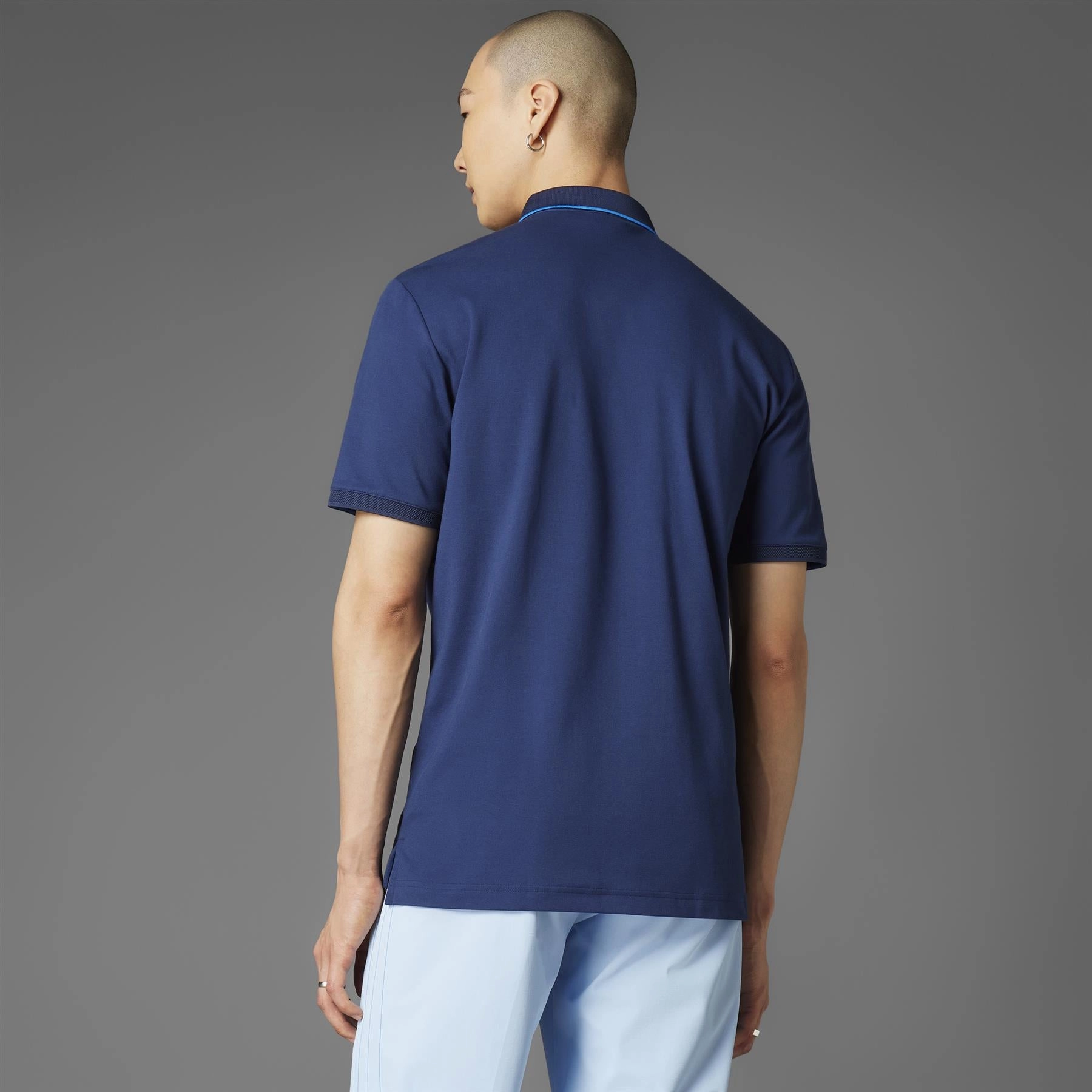 Twistknit Trefoil Polo Night Indigo Adidas Men's Apparel