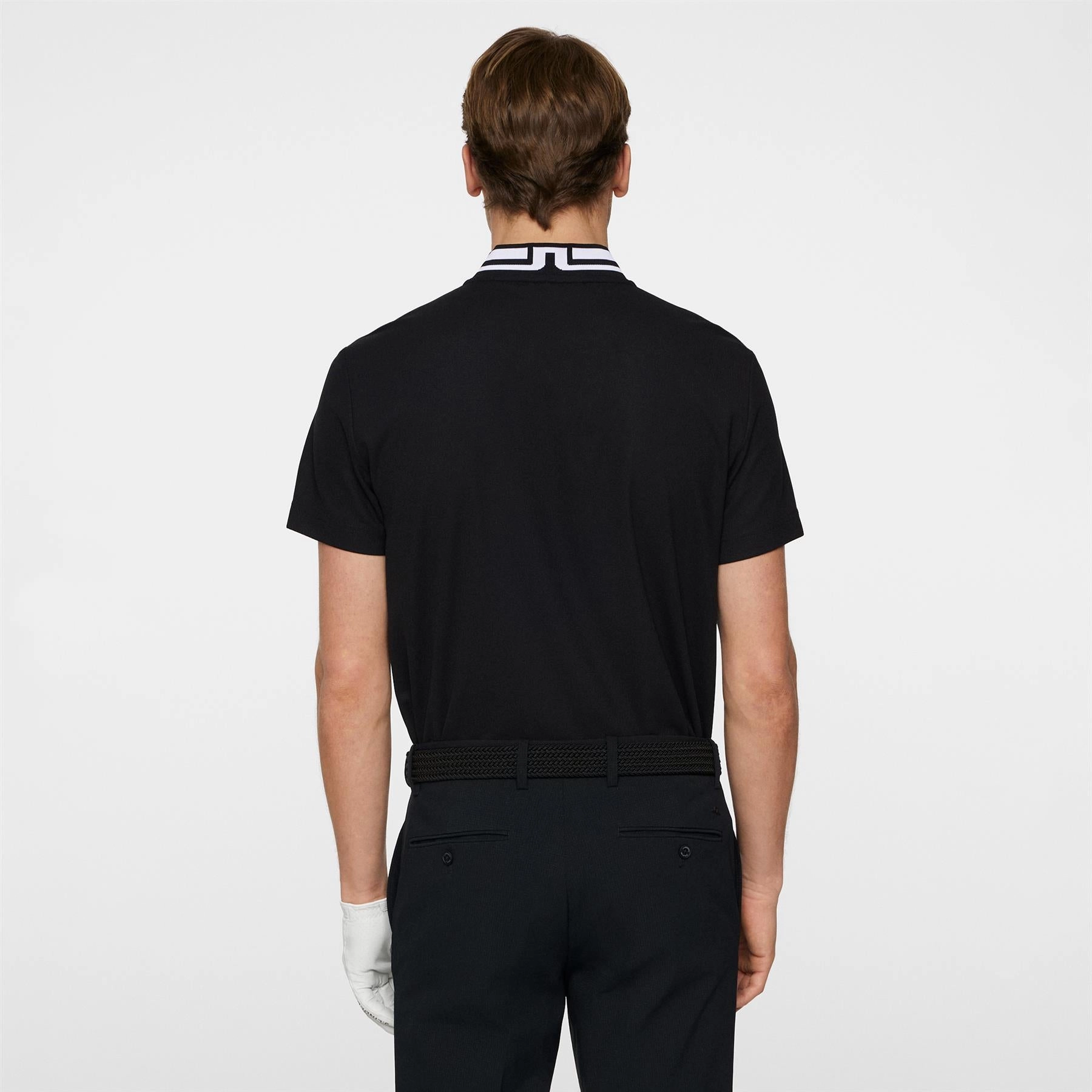 Tyson Regular Fit Polo Black J.Lindeberg Golfwear for Men