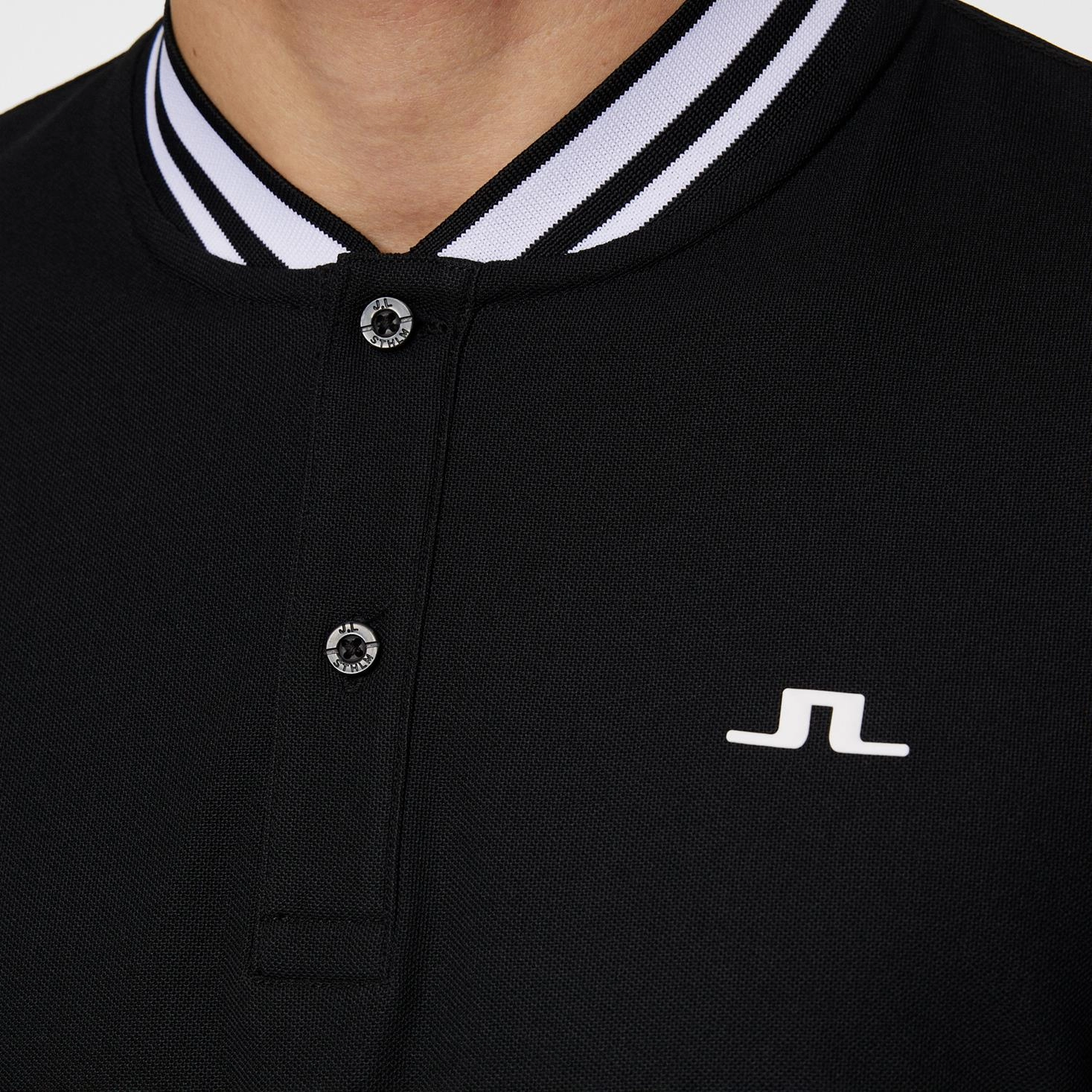 Tyson Regular Fit Polo Black J.Lindeberg Golfwear for Men