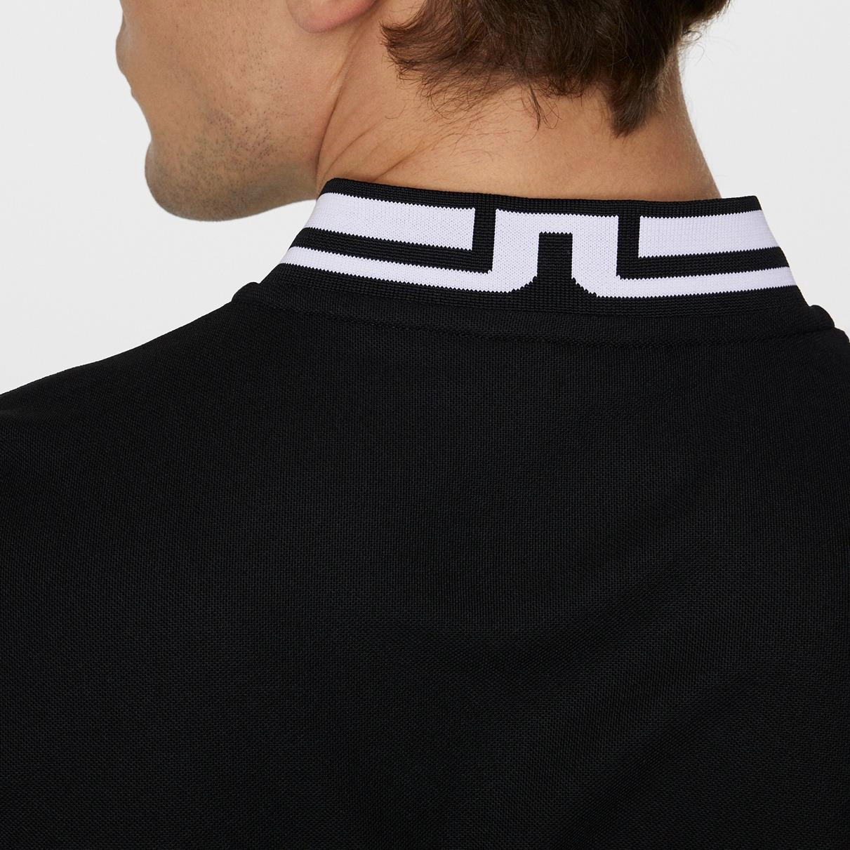 Tyson Regular Fit Polo Black J.Lindeberg Golfwear for Men