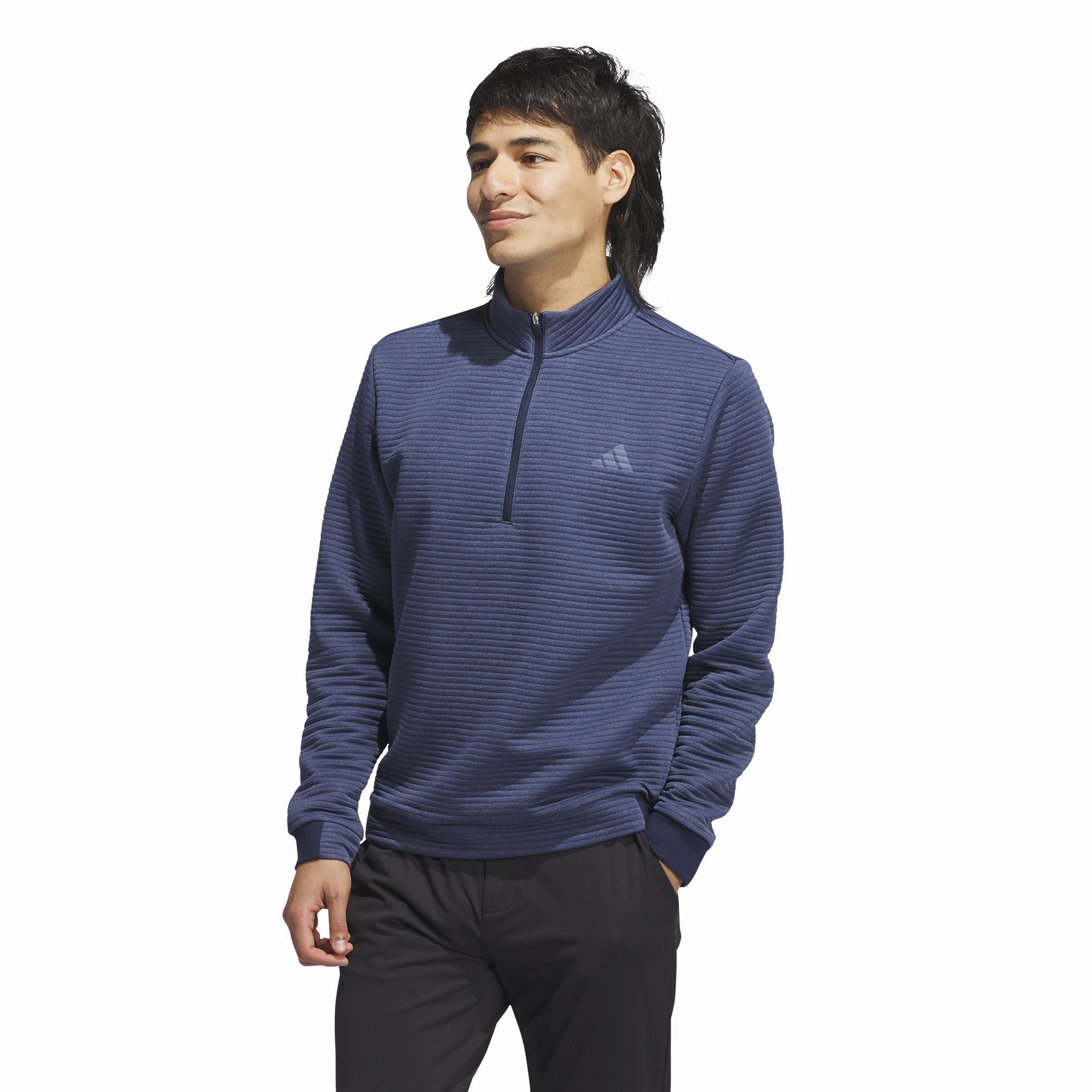 Ultimate365 DWR Quarter Zip Mid Layer Navy Adidas men's athletic apparel