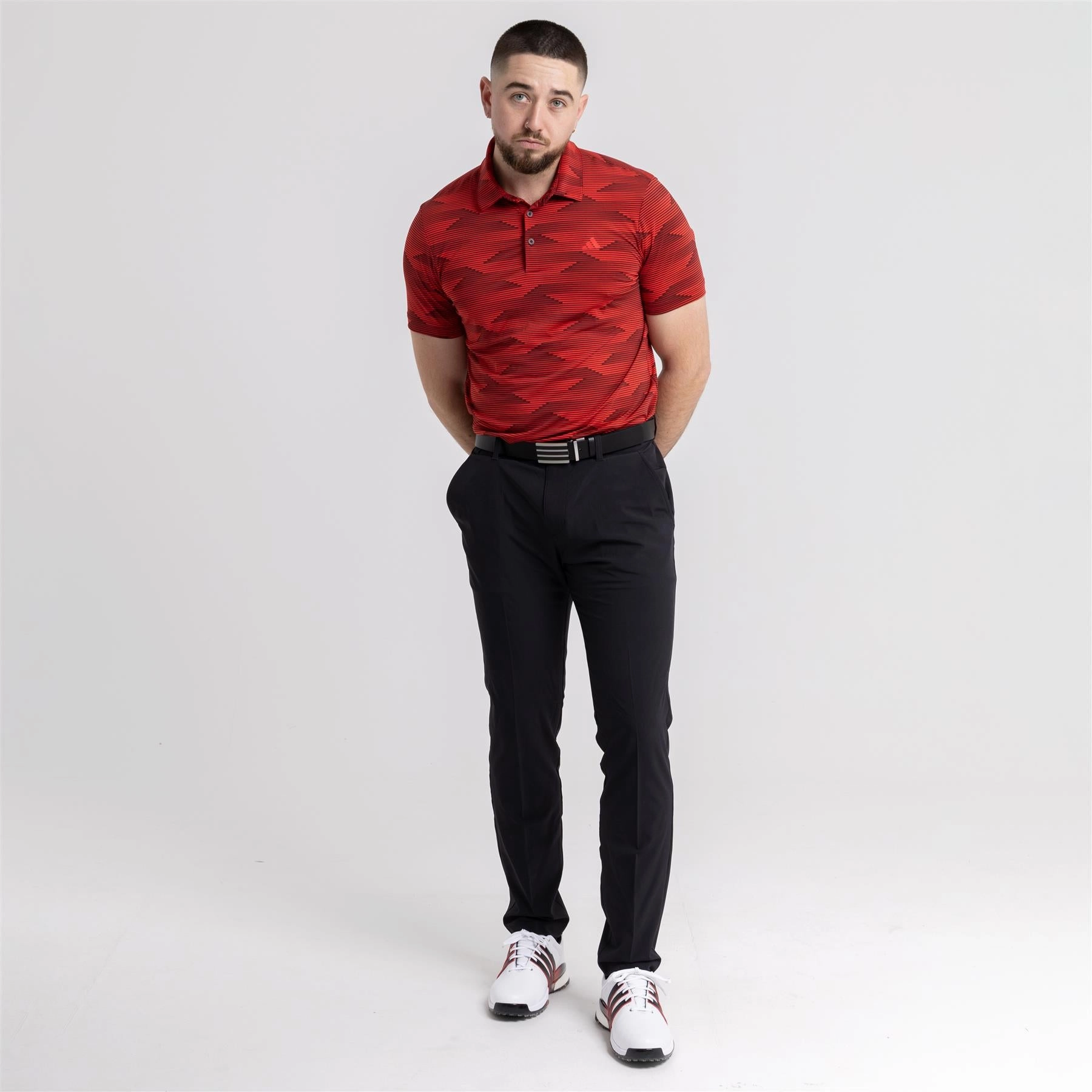Ultimate365 Speed Stripe Polo Aurora Ruby Adidas Men's Sportswear