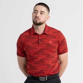 Ultimate365 Speed Stripe Polo Aurora Ruby Adidas men's athletic apparel