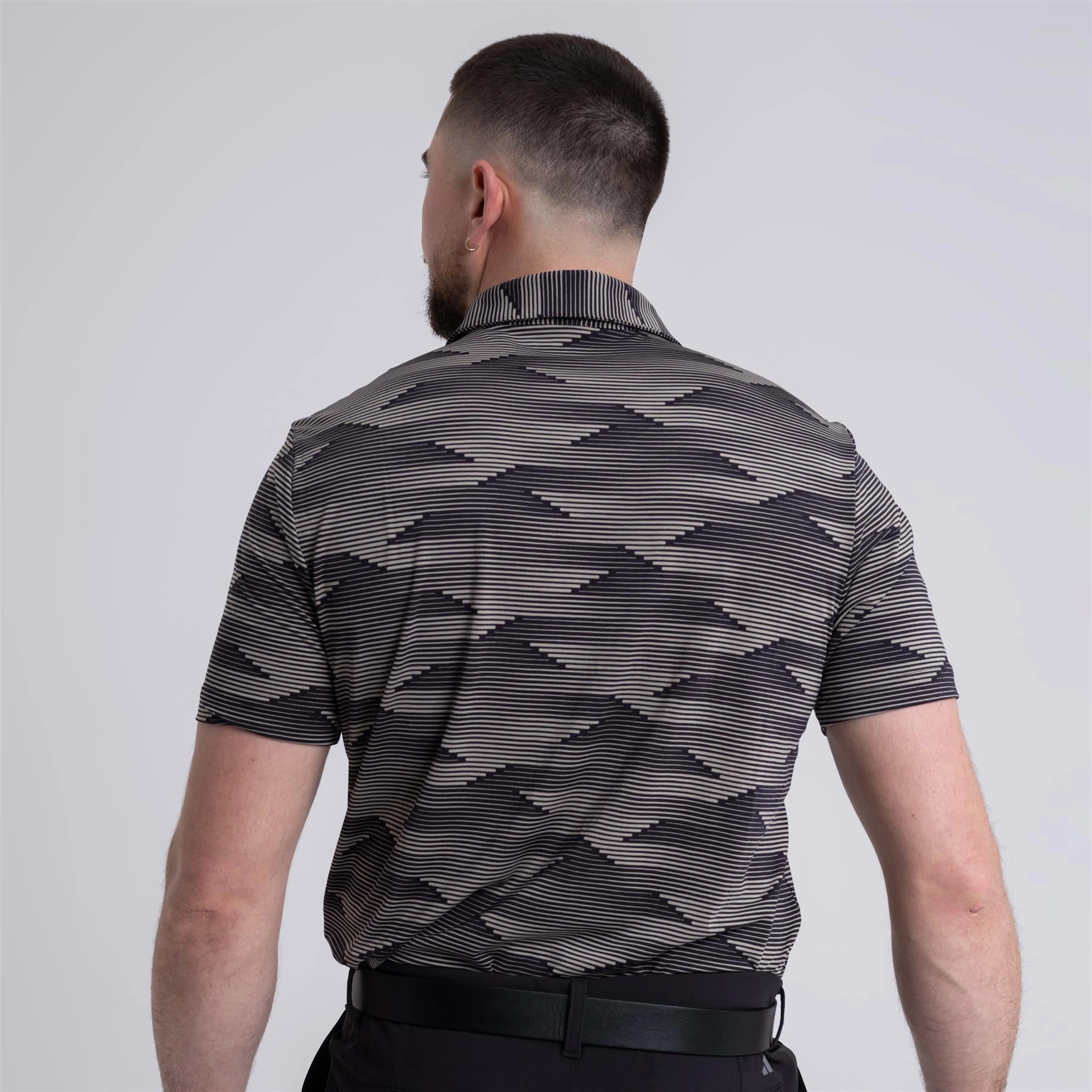 Ultimate365 Speed Stripe Polo Black/Beige Adidas Men's Sportswear