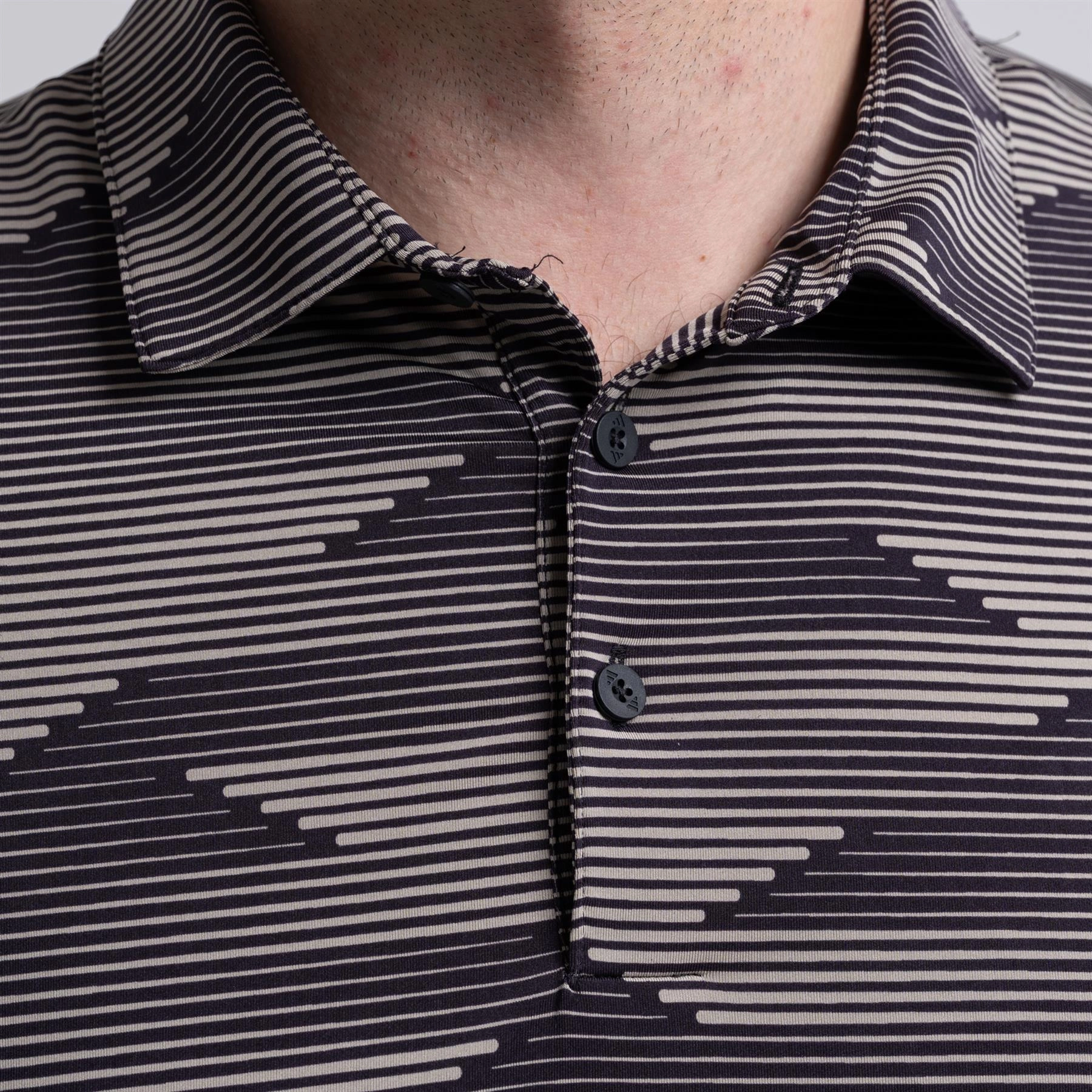 Ultimate365 Speed Stripe Polo Black/Beige Adidas Men's Sportswear