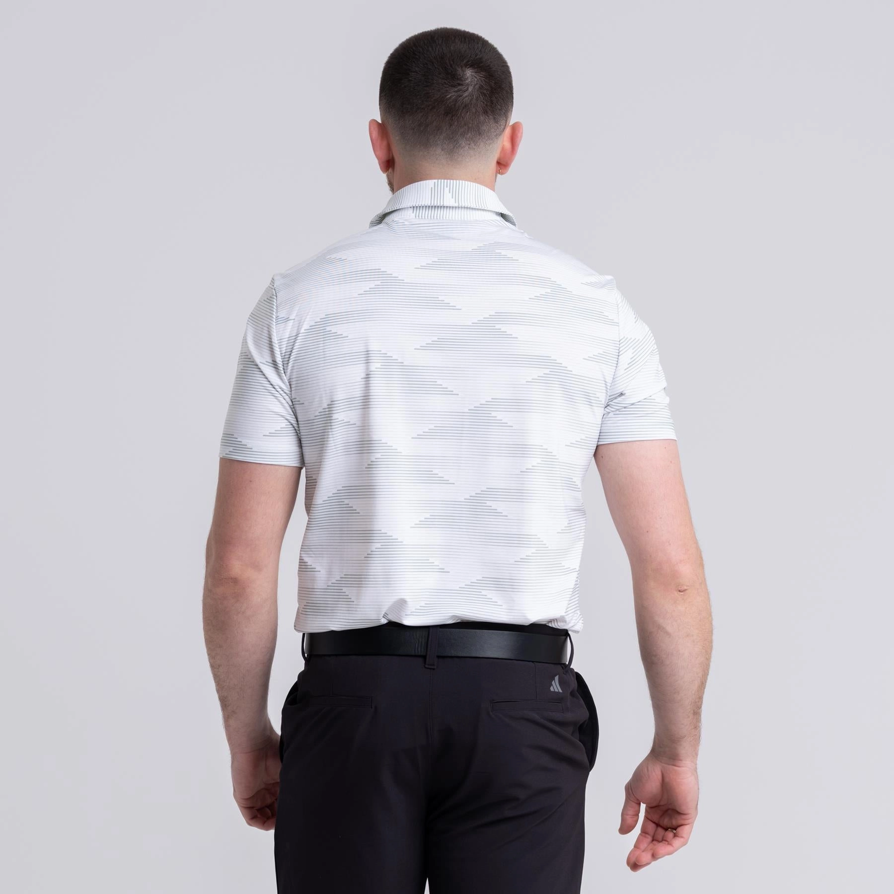 Ultimate365 Speed Stripe Polo White/Silver Green Adidas Men's Sportswear
