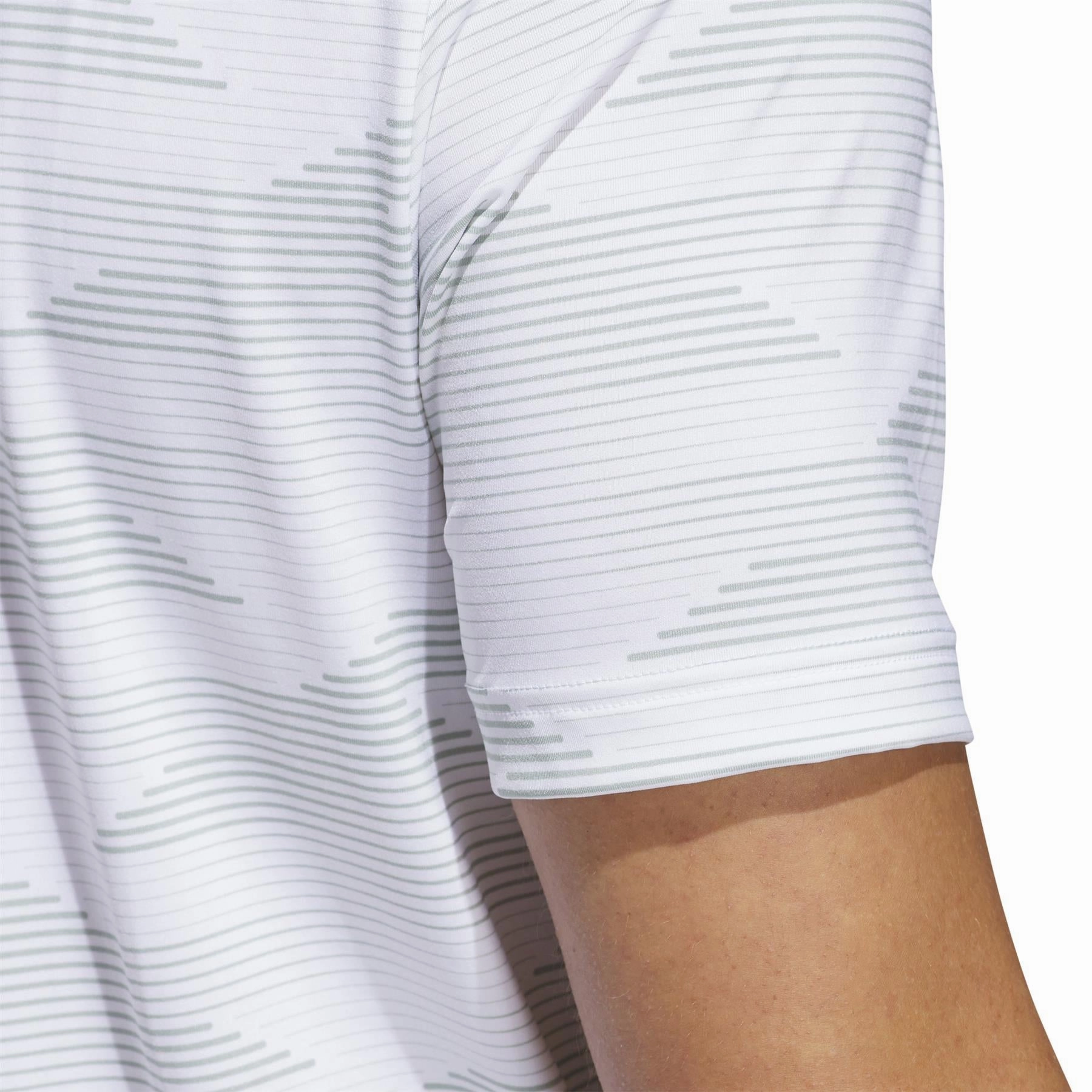 Ultimate365 Speed Stripe Polo White/Silver Green Adidas Men's Sportswear