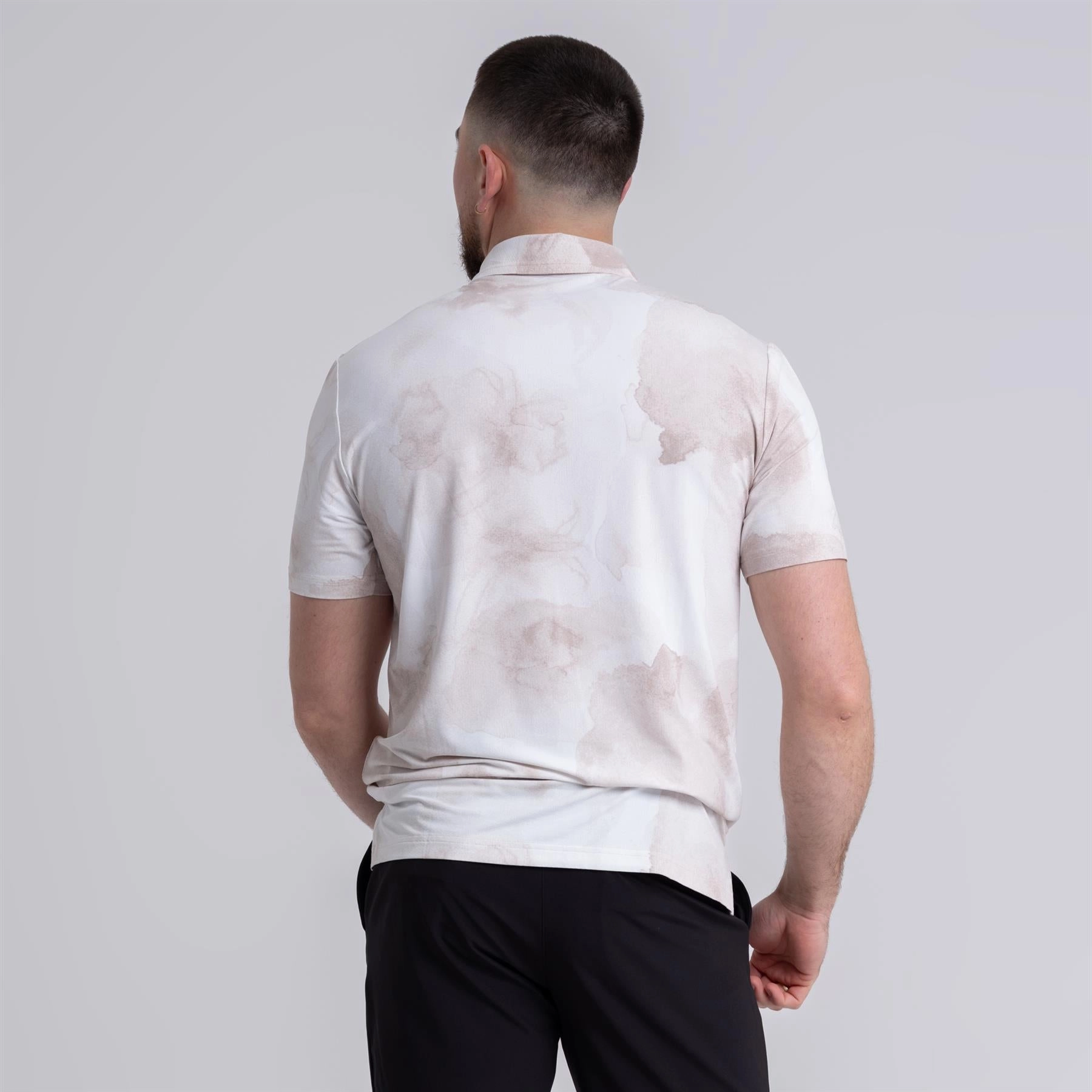 Ultimate365 Tour Printed Polo Beige/White Adidas Men's Sportswear