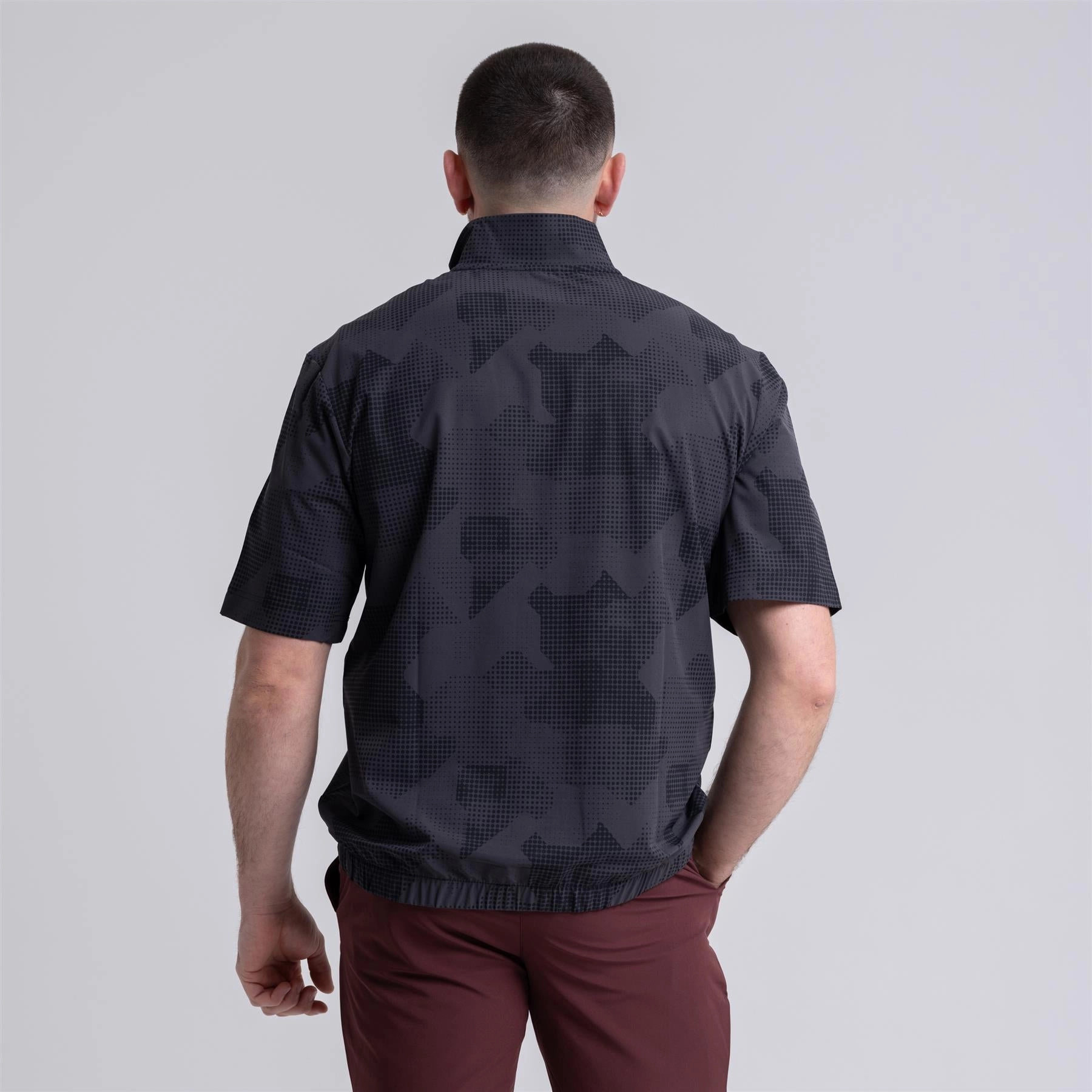 Ultimate365 Tour Printed Polo Black/Grey Adidas Men's Sportswear