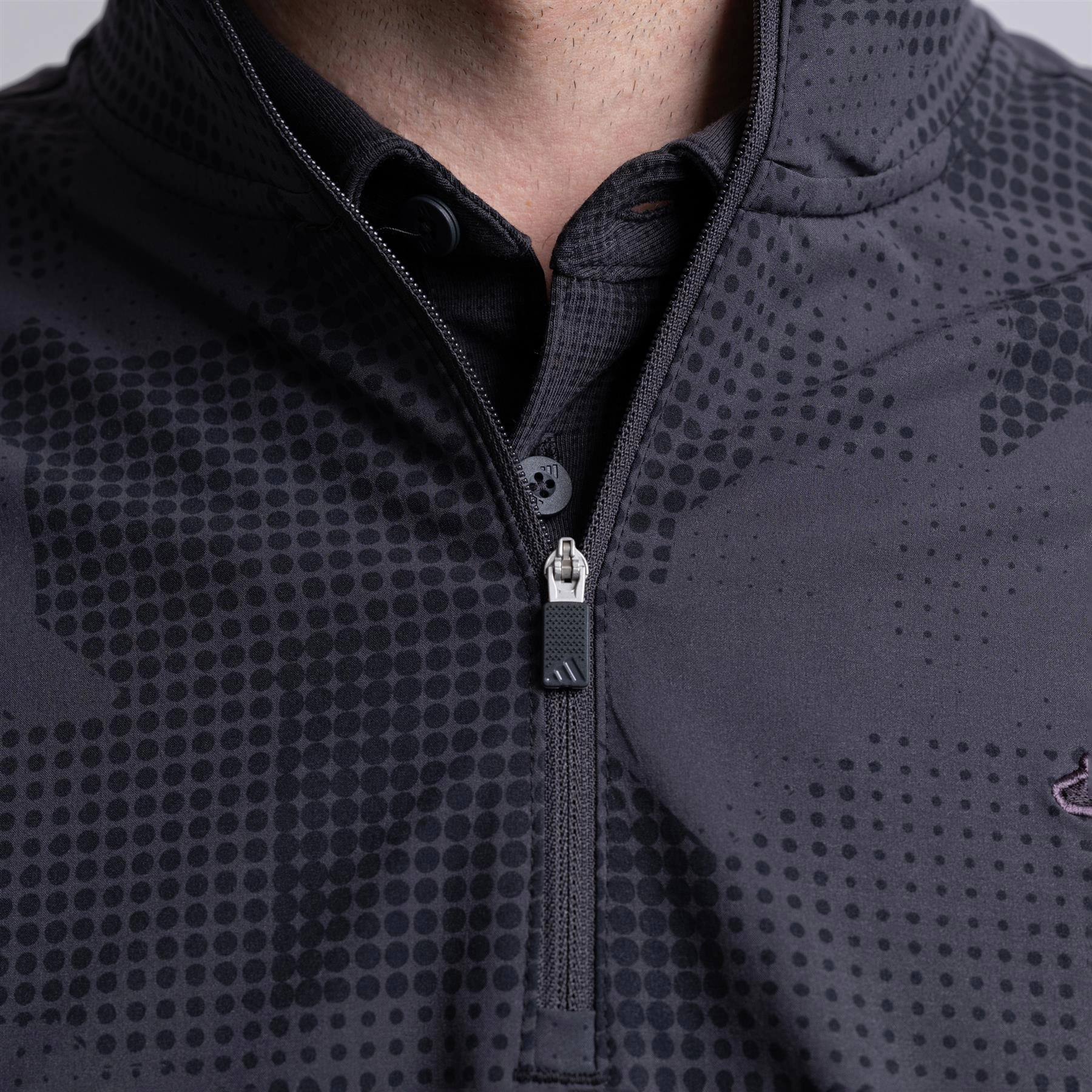 Ultimate365 Tour Printed Polo Black/Grey Adidas Men's Sportswear