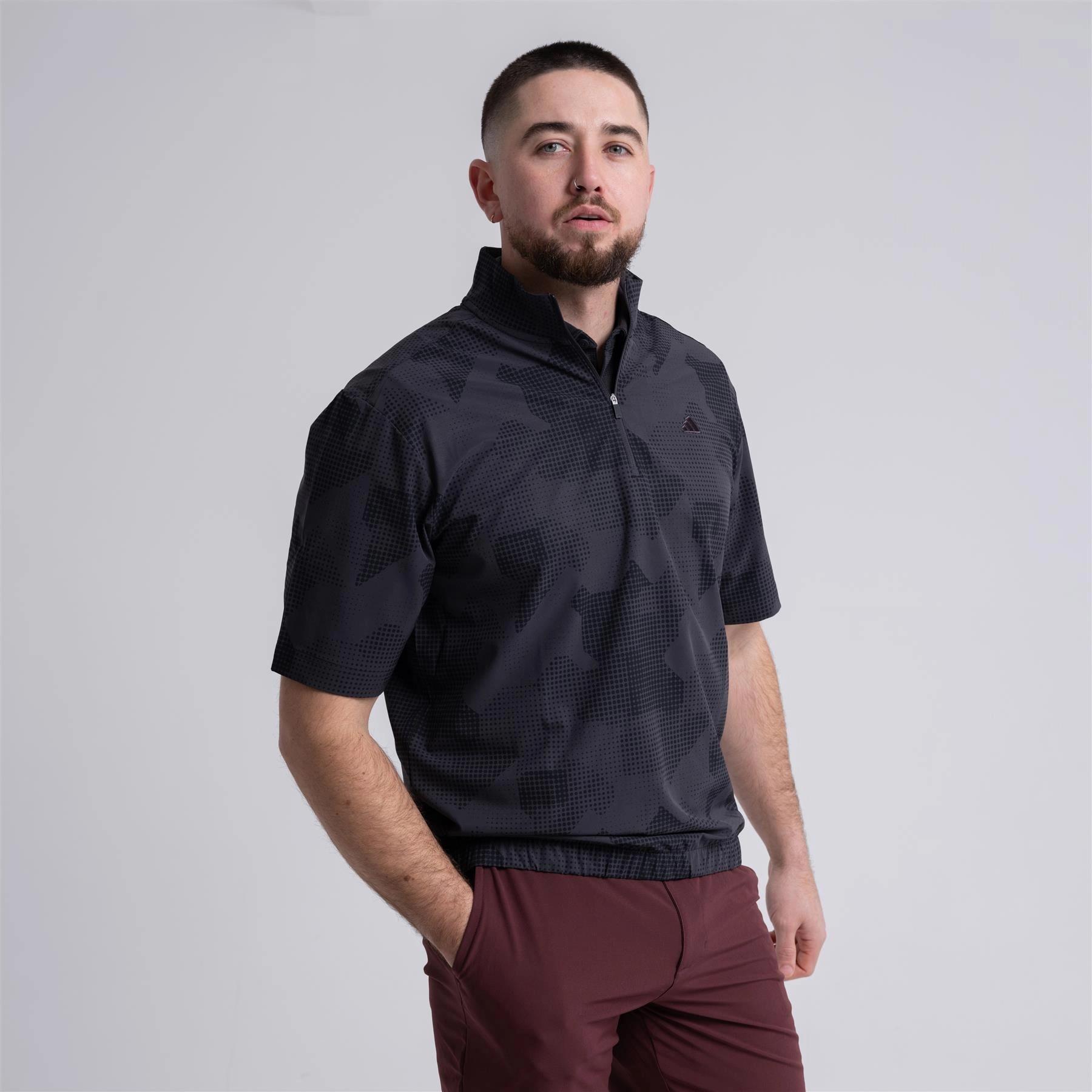 Ultimate365 Tour Printed Polo Black/Grey Adidas Men's Sportswear