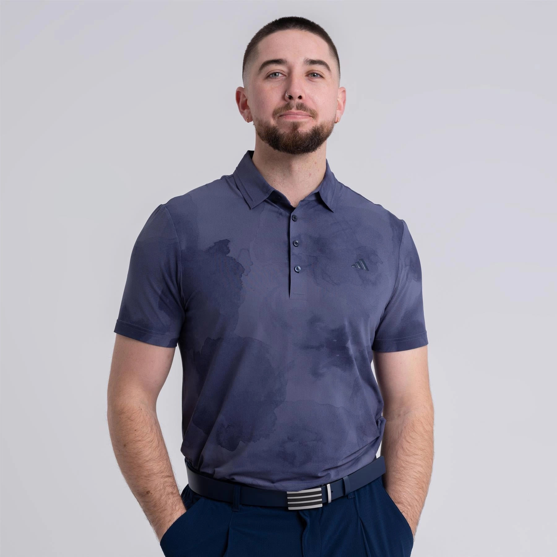 Ultimate365 Tour Printed Polo Navy/Ink Adidas men's athletic apparel