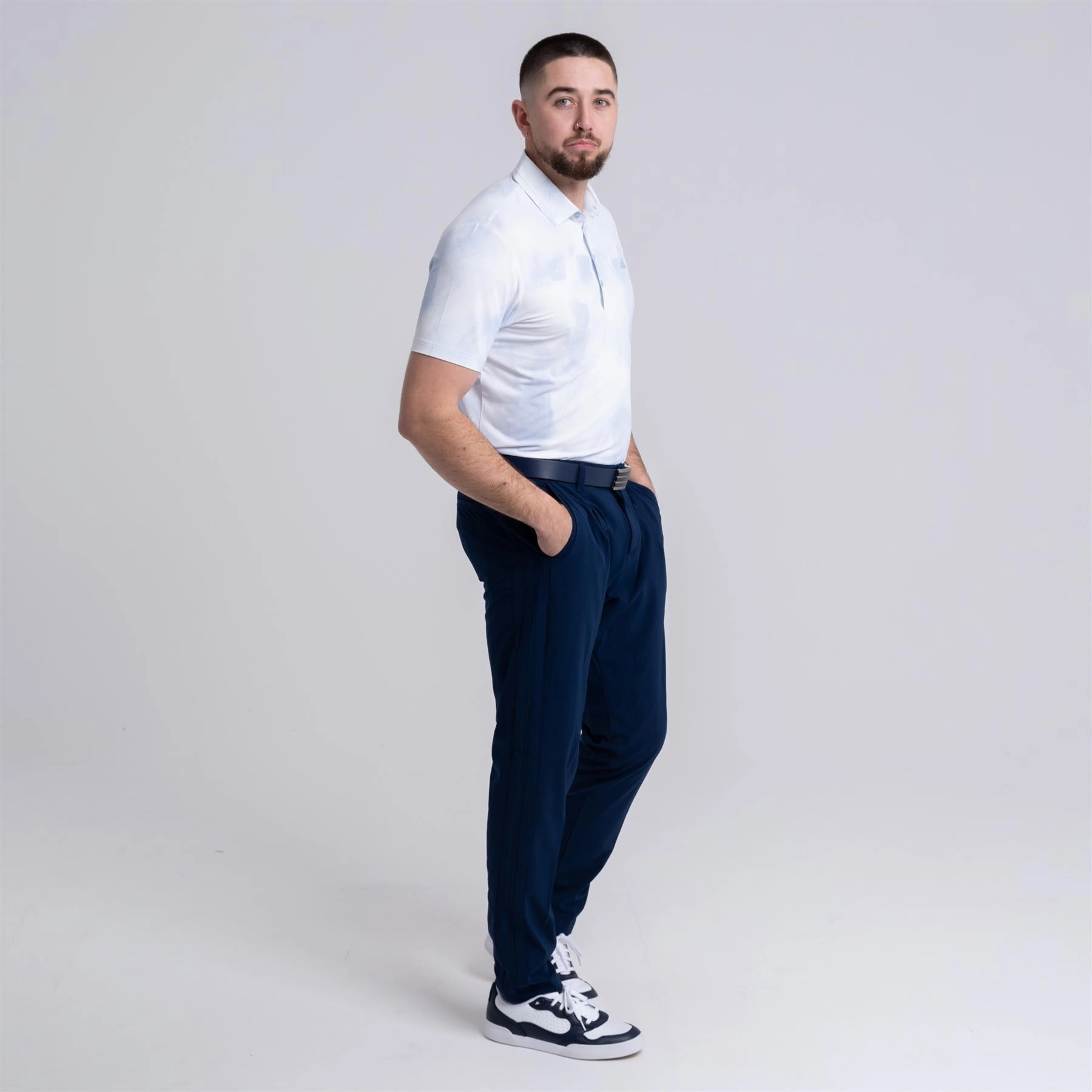 Ultimate365 Tour Printed Polo Wonder Blue/White Adidas Men's Sportswear