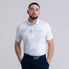 Ultimate365 Tour Printed Polo Wonder Blue/White Adidas men's athletic apparel