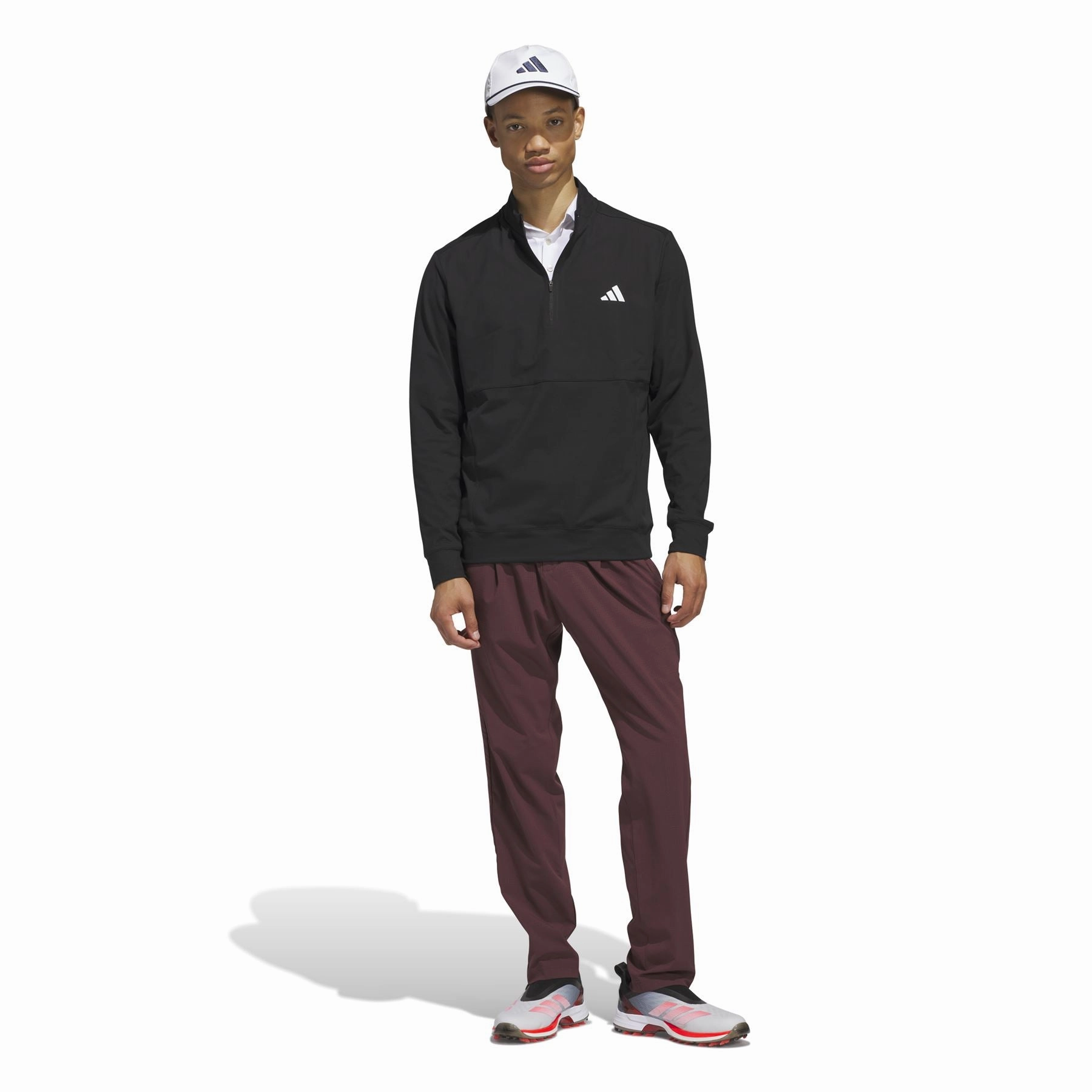 Ultimate365 Tour Quarter Zip Mid Layer Black Adidas Men's Sportswear