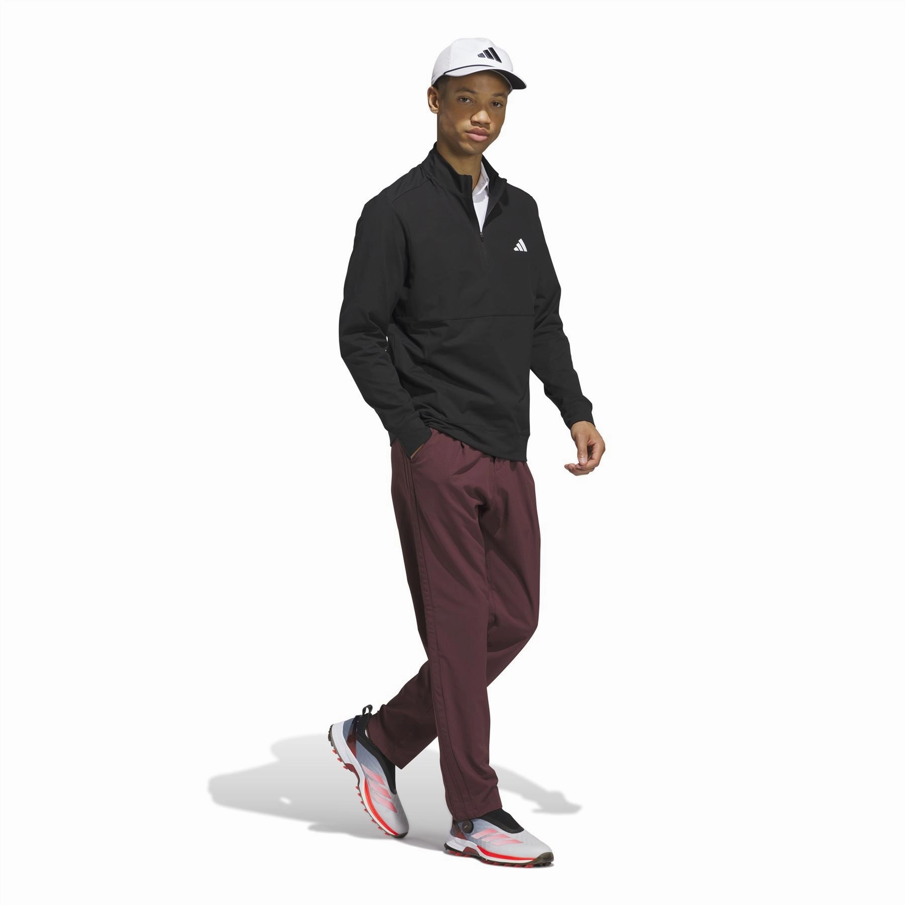 Ultimate365 Tour Quarter Zip Mid Layer Black Adidas Men's Sportswear