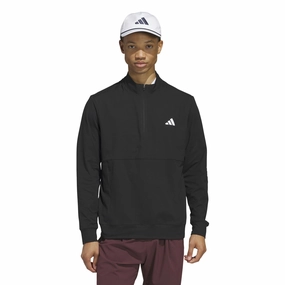 Ultimate365 Tour Quarter Zip Mid Layer Black Adidas men's athletic apparel