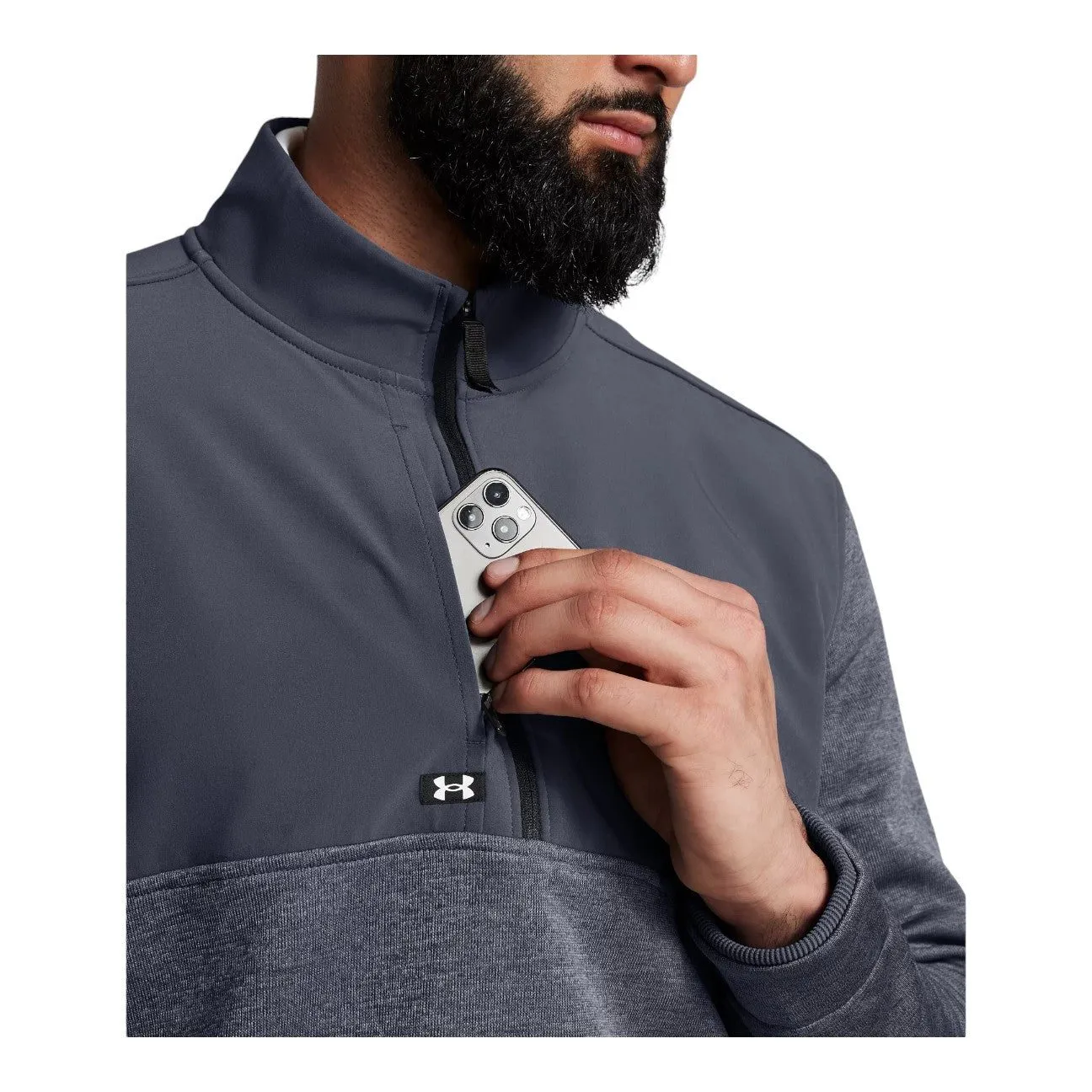 Under Armour Drive Storm SweaterFleece 1/2 Zip Golf Mid Layer 1387121