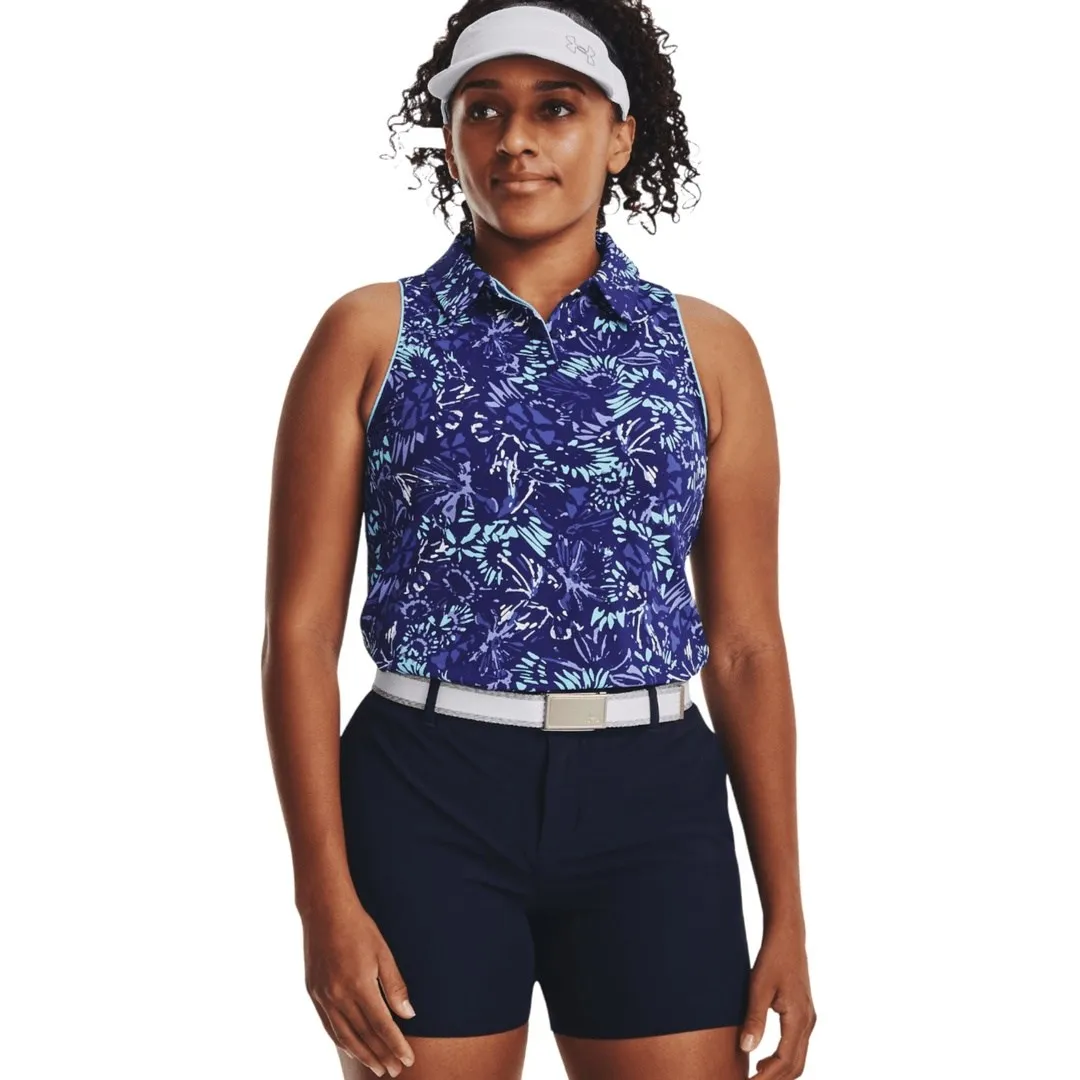 Under Armour Ladies Iso-Chill Sleeveless Golf Polo Shirt 1377334