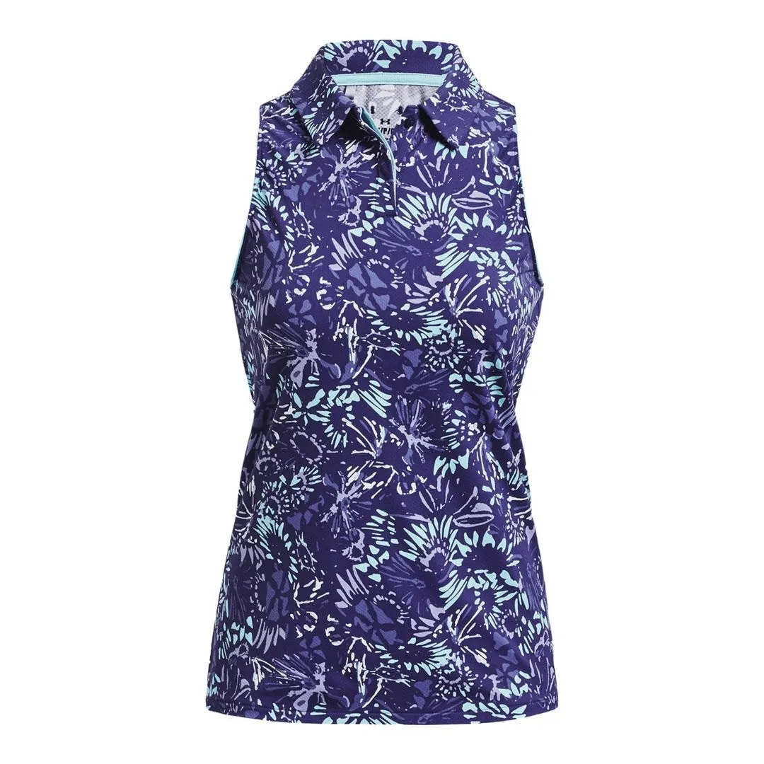 Under Armour Ladies Iso-Chill Sleeveless Golf Polo Shirt 1377334