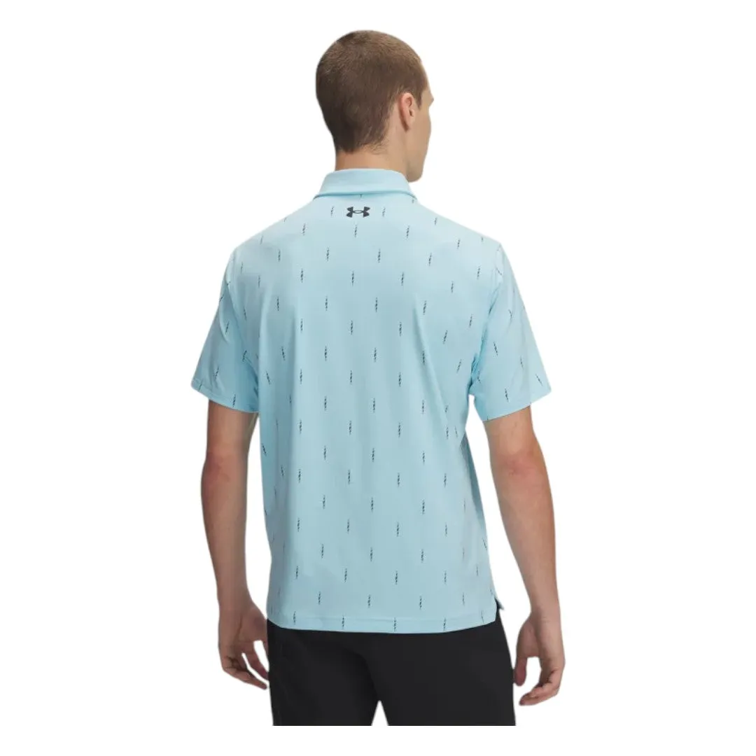Under Armour Tee To Green Printed Golf Polo Shirt 1383715