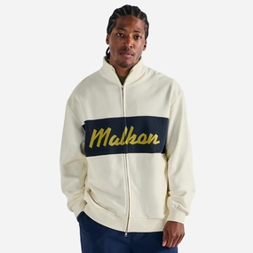 University Double Zip Mid Layer Cream Malbon mens golf lifestyle wear