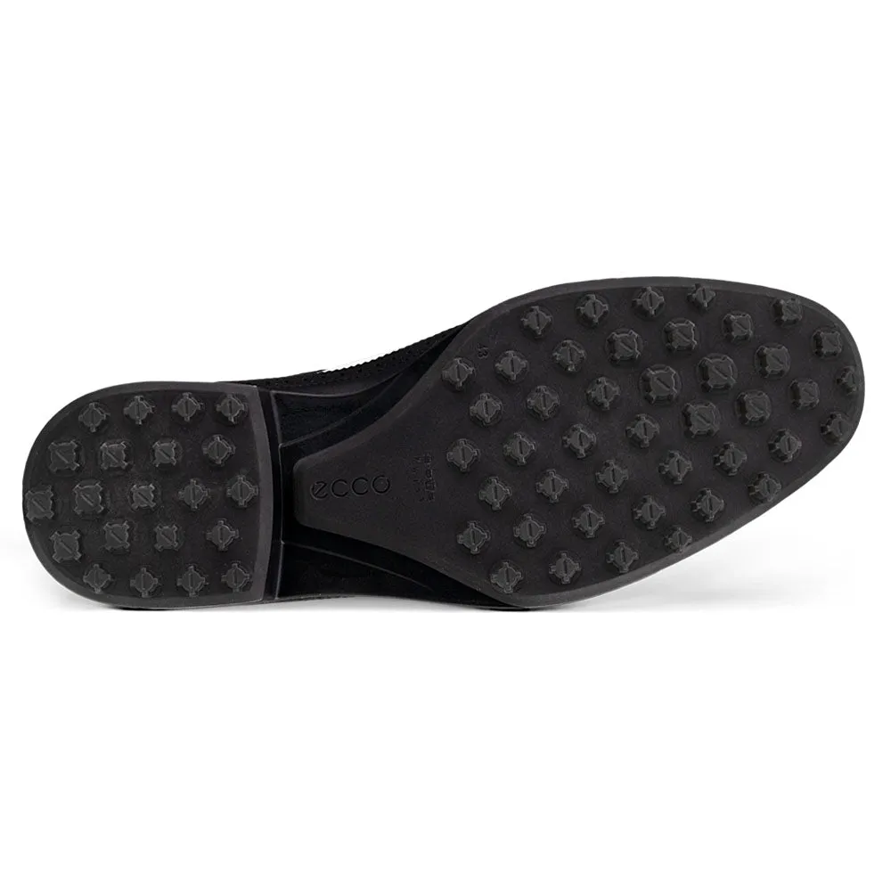 Arch-Friendly Footwear ECCO Classic Hybrid - Kiltie Version Spikeless Golf Shoes Black/White - FW24 Men