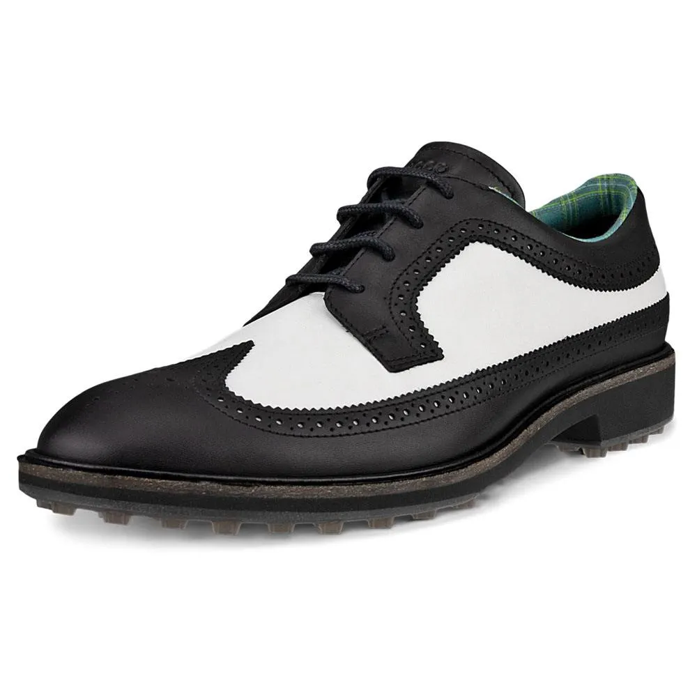 ECCO Classic Hybrid - Kiltie Version Spikeless Golf Shoes Black/White - FW24 Men Indoor Slip-Ons, Cozy House Slippers, Memory Foam Shoes