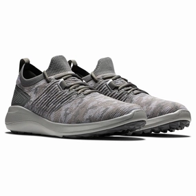Urban Walk FootJoy FJ Flex XP Mens Golf Shoes Grey Camo 56272 (PREVIOUS SEASON STYLE) Max Comfort Memory Foam Shoes, Breathable Mesh Footwear
