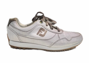 Poolside Shoes Urban Walk New Women's Footjoy White Retro Golf Shoes Size 8 MSP$100 Lightweight Running Shoes