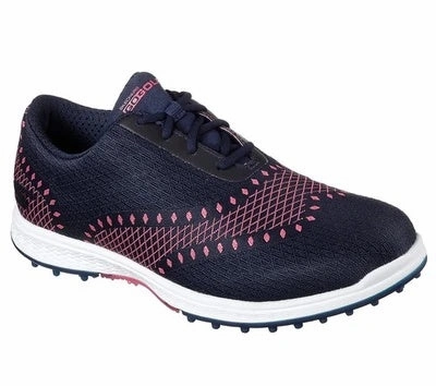 Urban Walk Skechers Go Golf Elite Ace Women's Golf Shoes 14865 Navy Pink 6.5 Medium Supportive Running Shoes Stylish Sneakers, Shoes On Plain Background, Minimalist Shoes