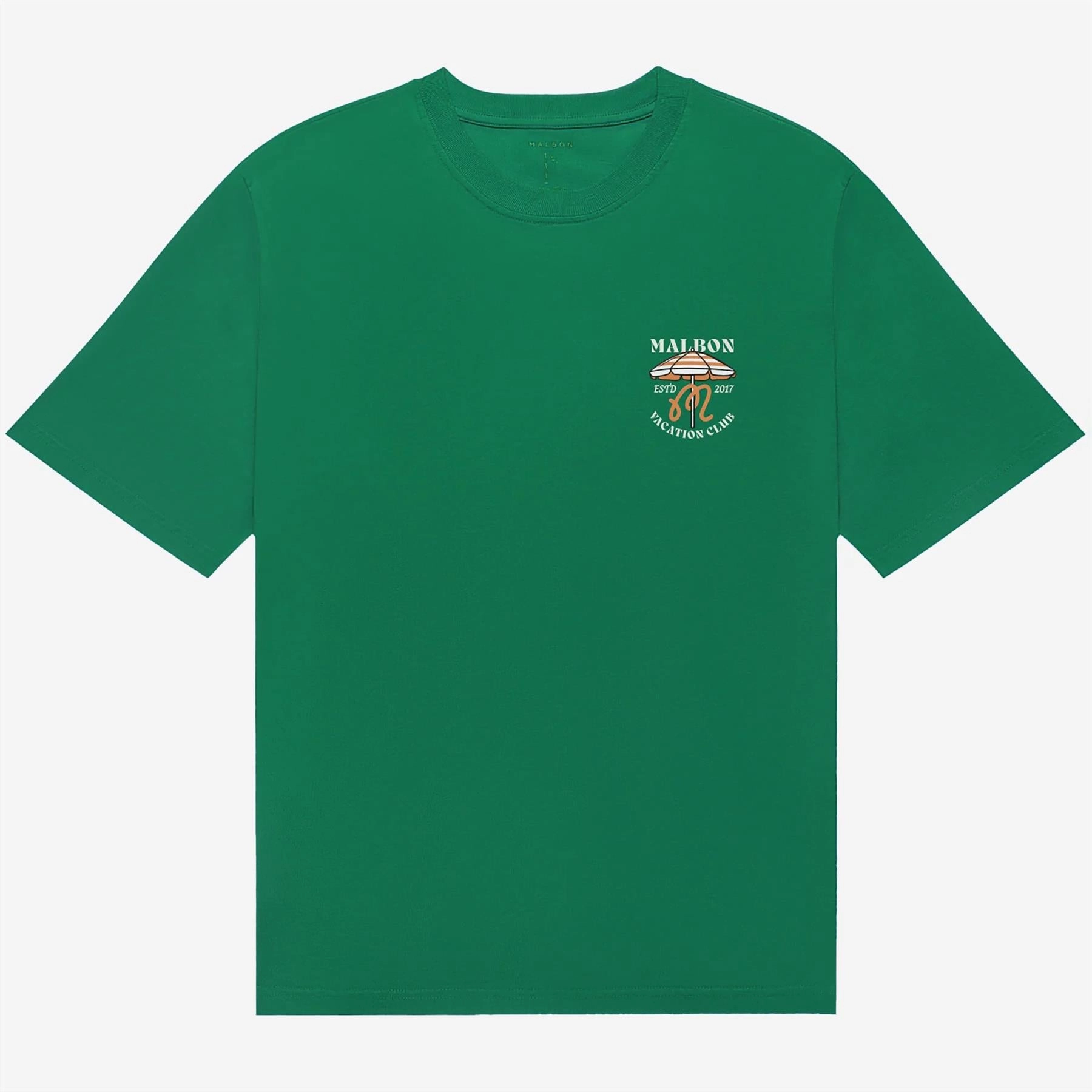 Vacation Club T-Shirt Kelly Green Malbon Men's Golf Lifestyle Wear