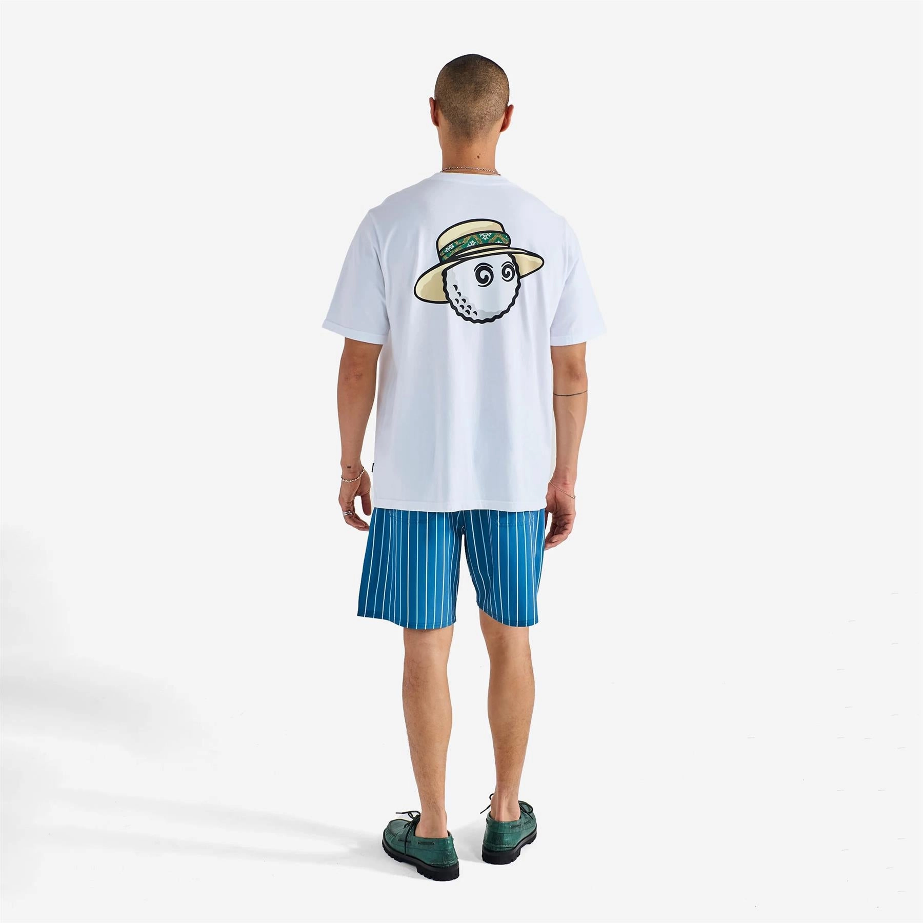 Vacation Club T-Shirt White Malbon mens golf lifestyle wear