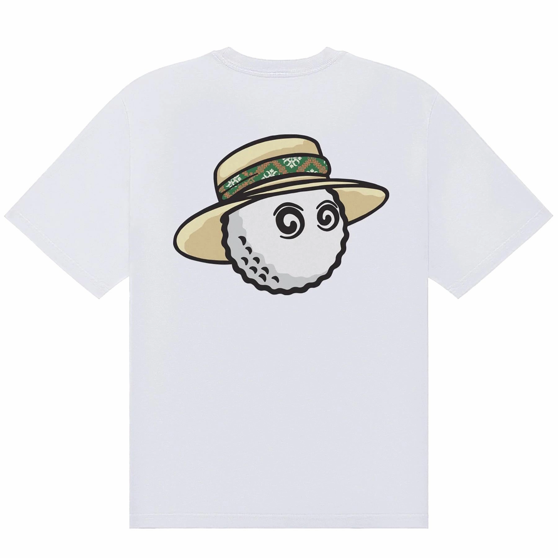 Vacation Club T-Shirt White Malbon Men's Golf Lifestyle Wear