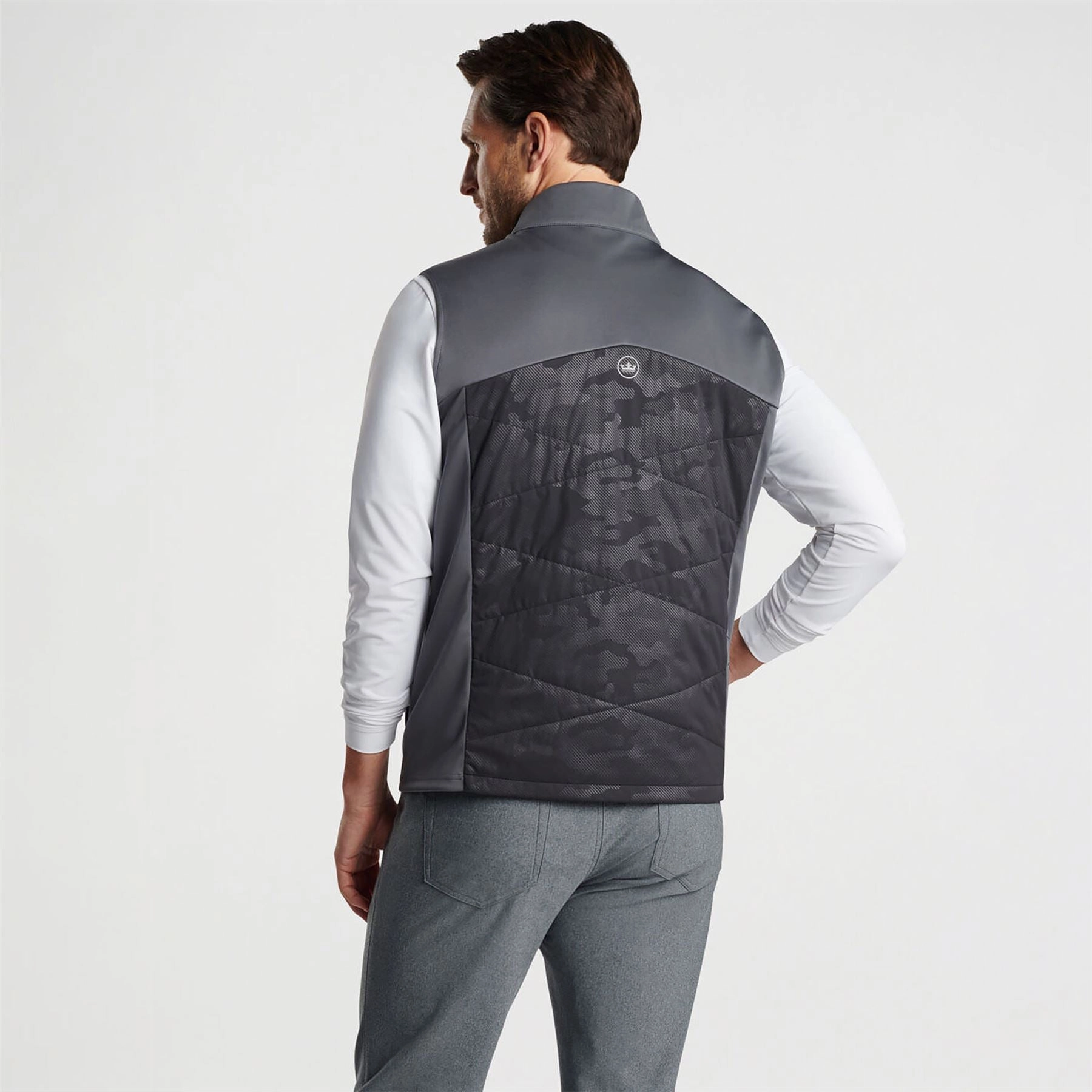 Venture Classic Fit Hybrid Vest Camo Black Peter Millar Menswear Collection