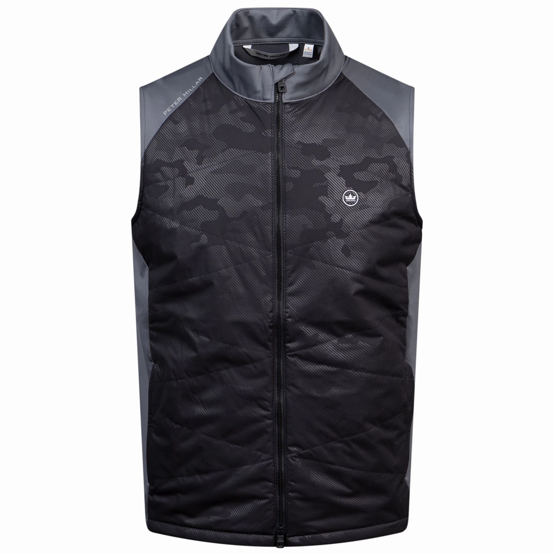 Venture Classic Fit Hybrid Vest Camo Black Peter Millar clothing for men