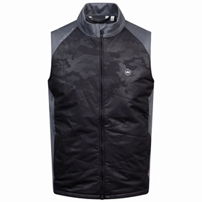 Venture Classic Fit Hybrid Vest Camo Black Peter Millar clothing for men