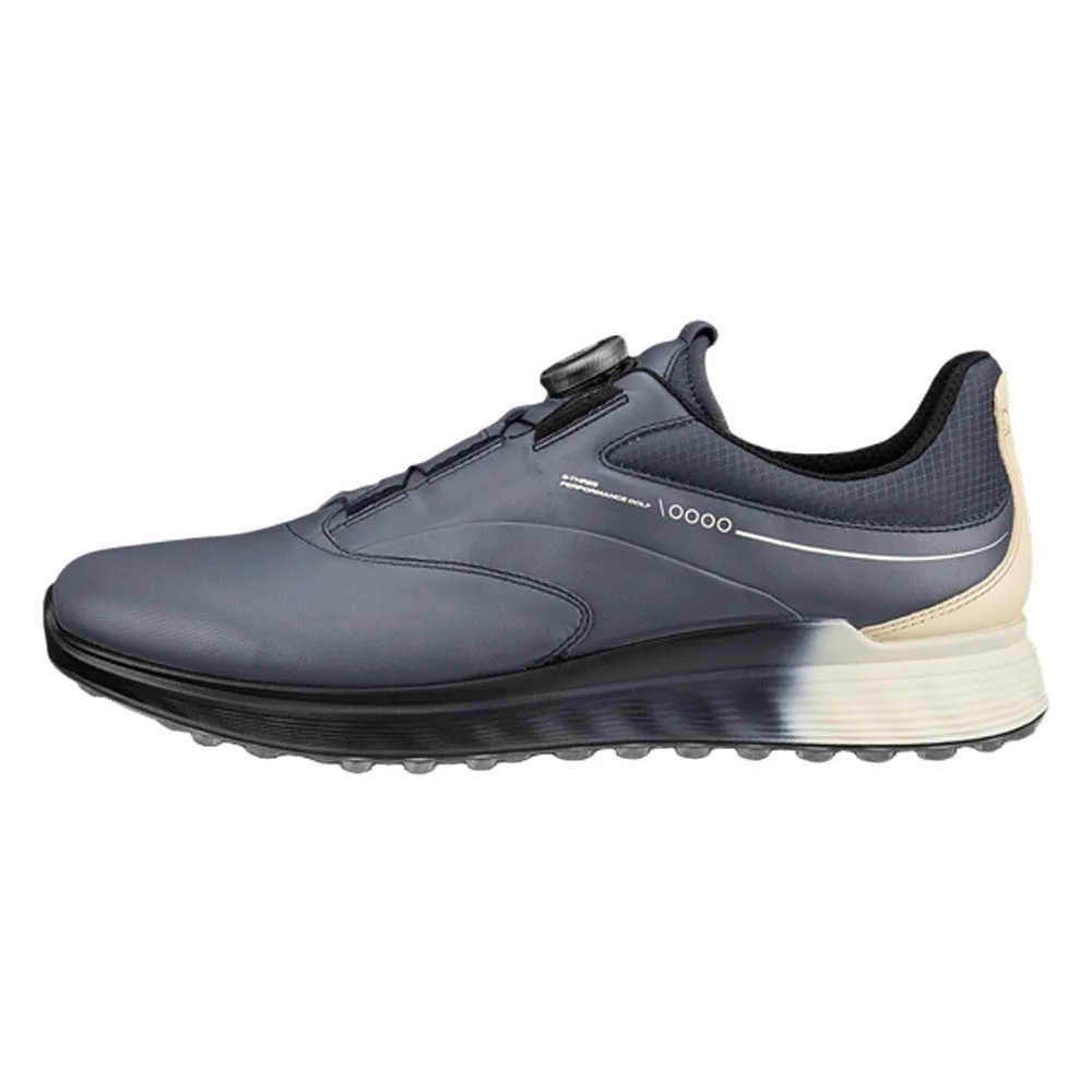 Memory Foam Shoes ECCO S-Three GTX BOA Spikeless Golf Shoes Ombre/Sand - SS23 Men
